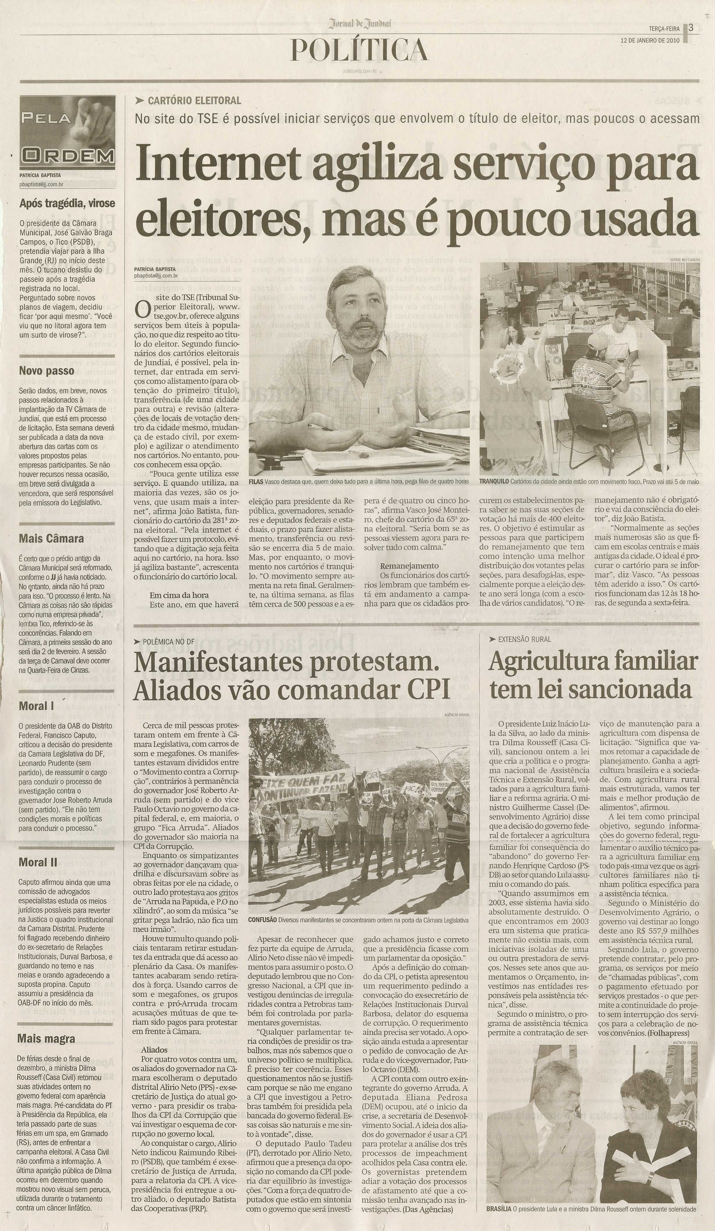 Jornal de Jundiaí - 12/01/2010