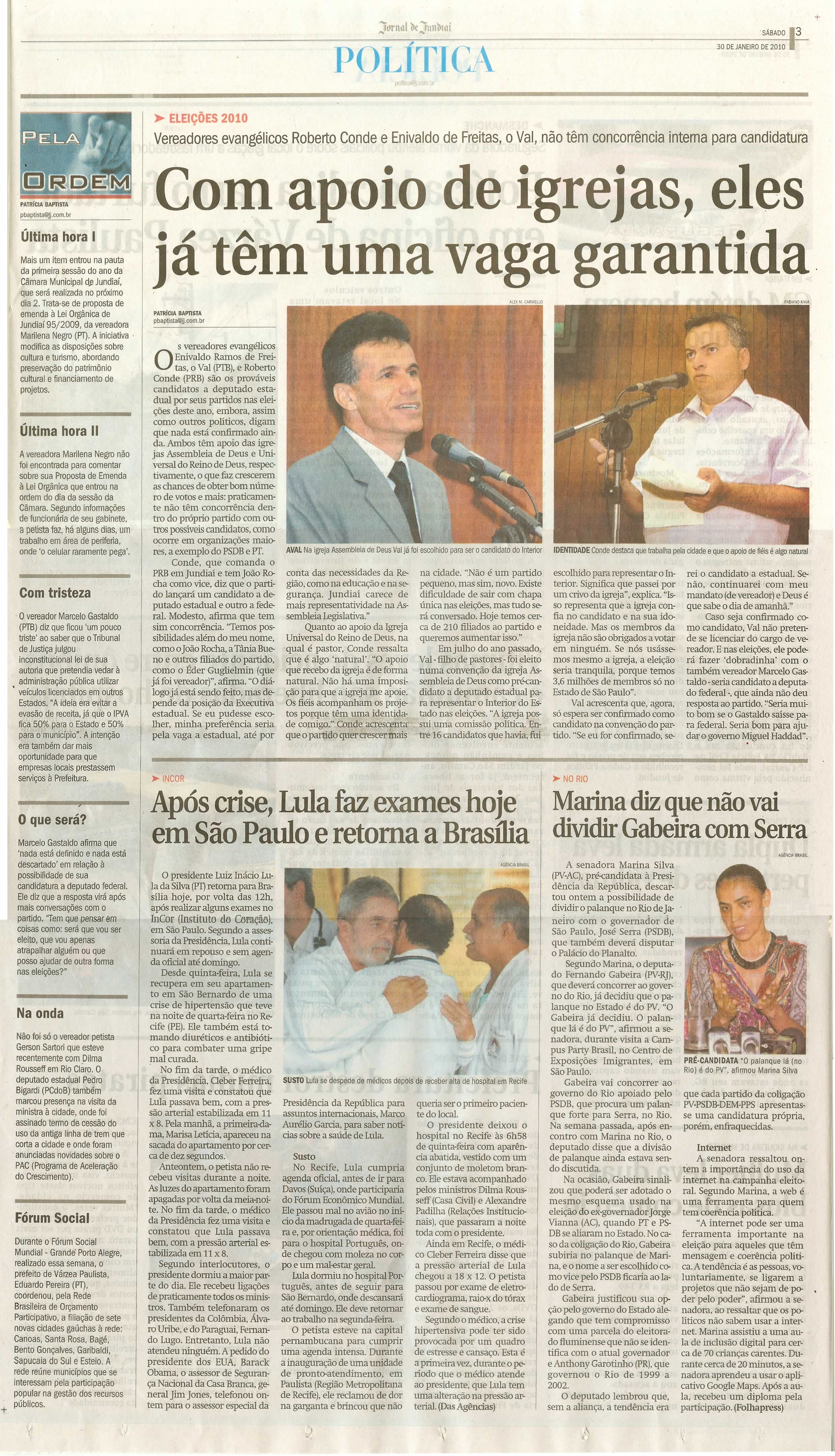 Jornal de Jundiaí - 30/01/2010