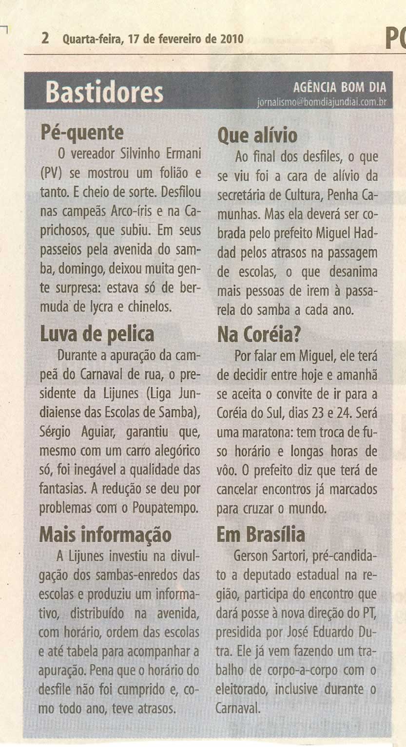 Bom Dia Jundiaí - 17/02/2010