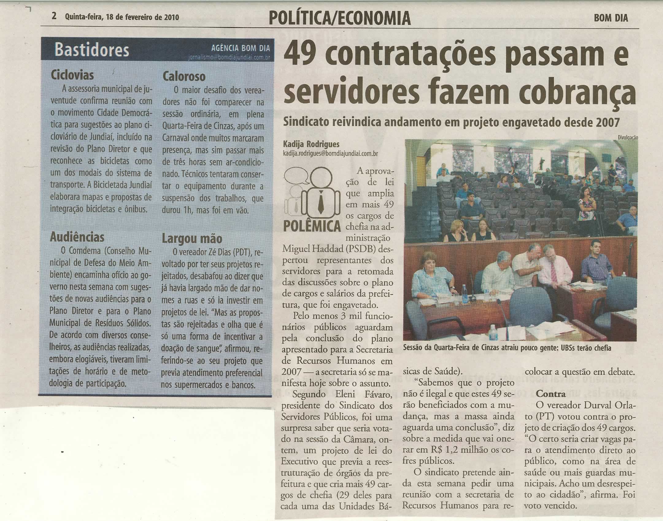 Bom Dia Jundiaí - 18/02/2010