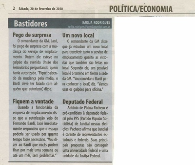 Bom Dia Jundiaí - 20/02/2010