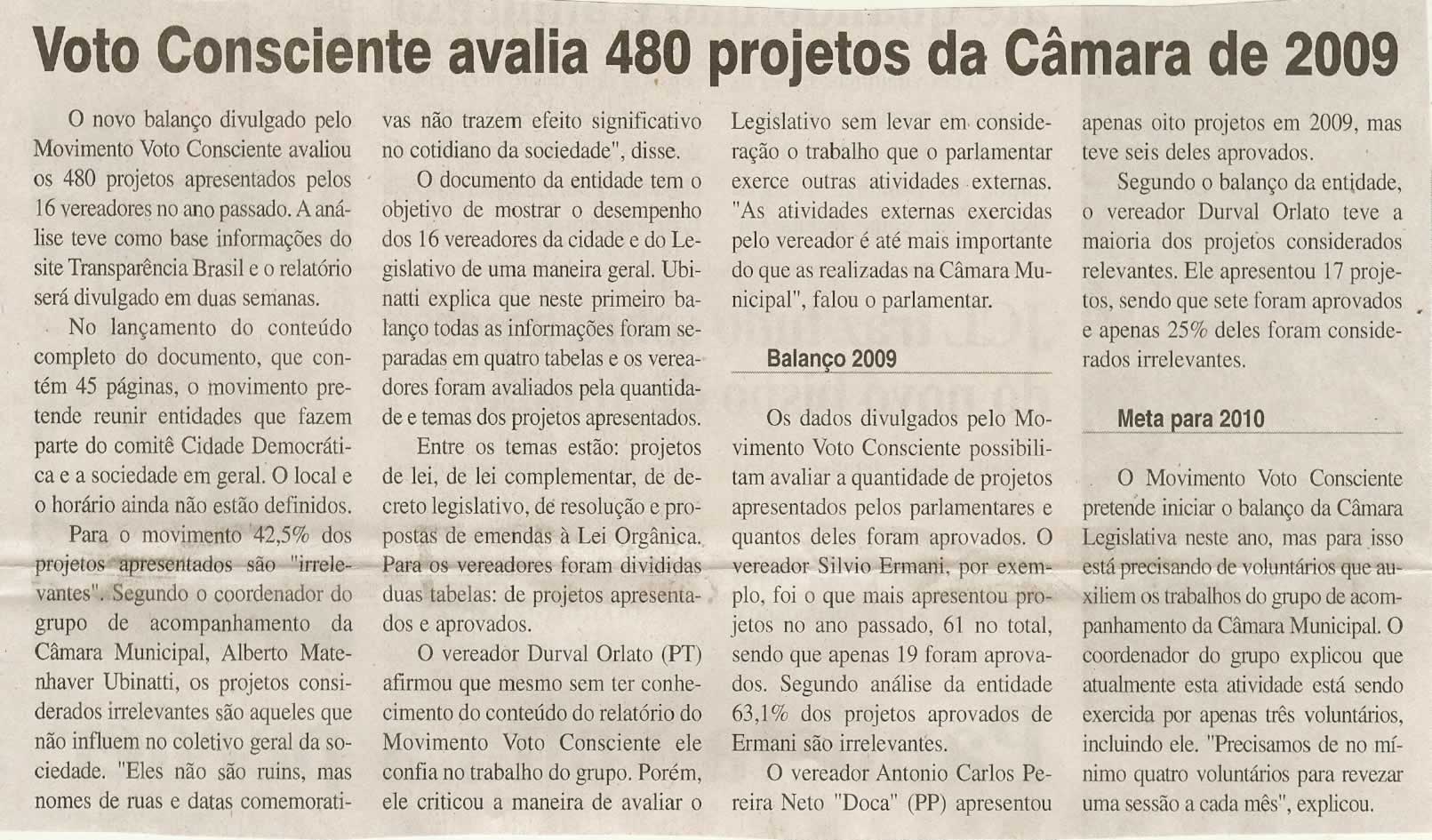 Jornal da Cidade - 21/02/2010