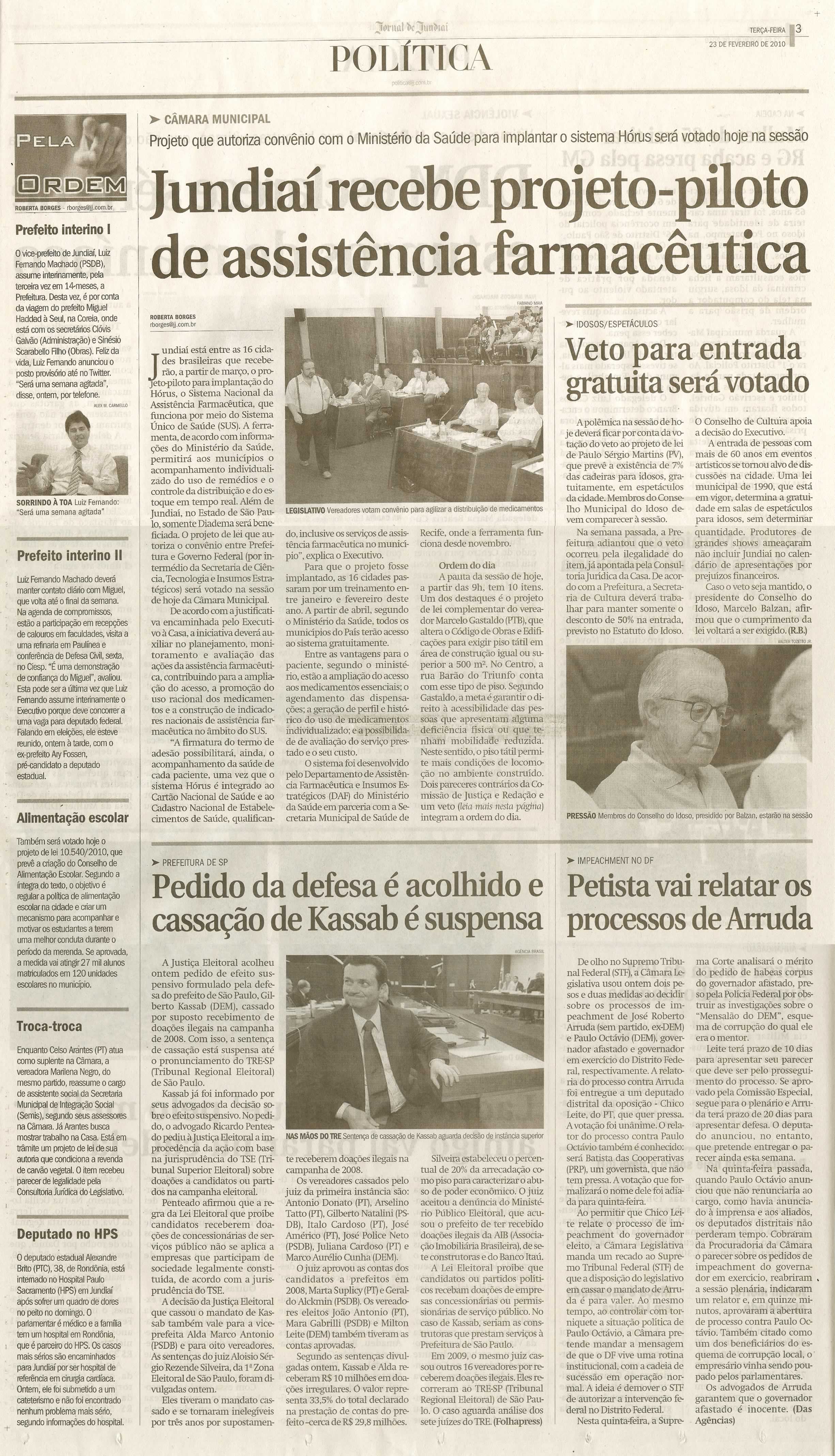 Jornal de Jundiaí - 23/02/2010