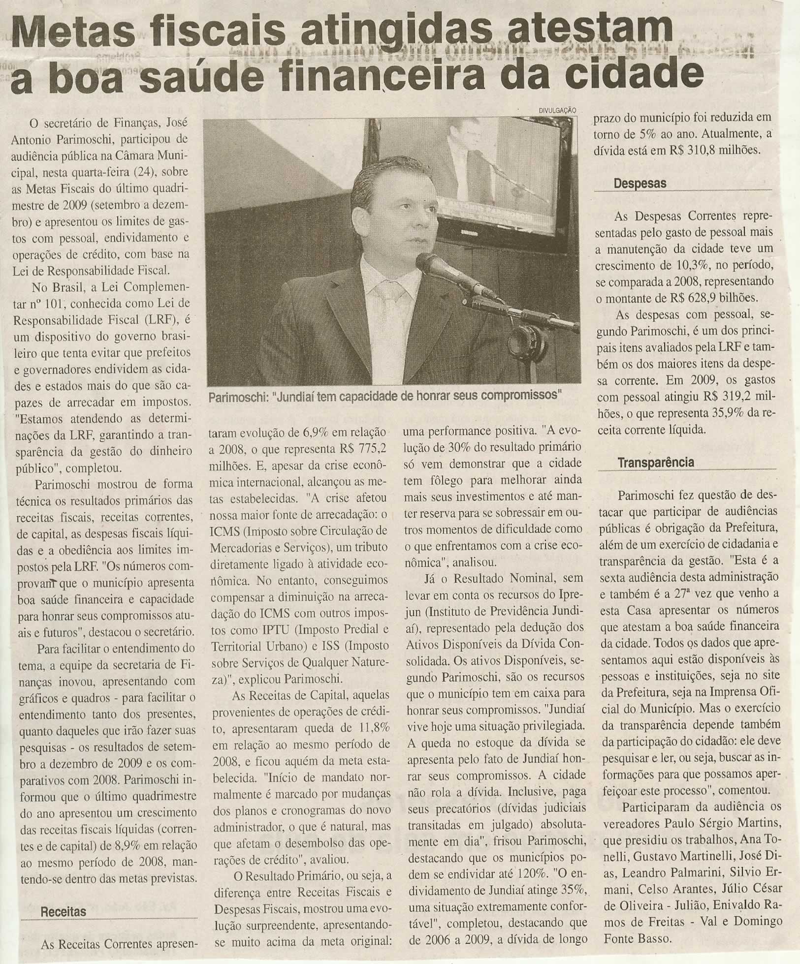 Jornal da Cidade - 25/02/2010