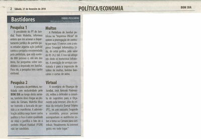 Bom Dia Jundiaí - 27/02/2010