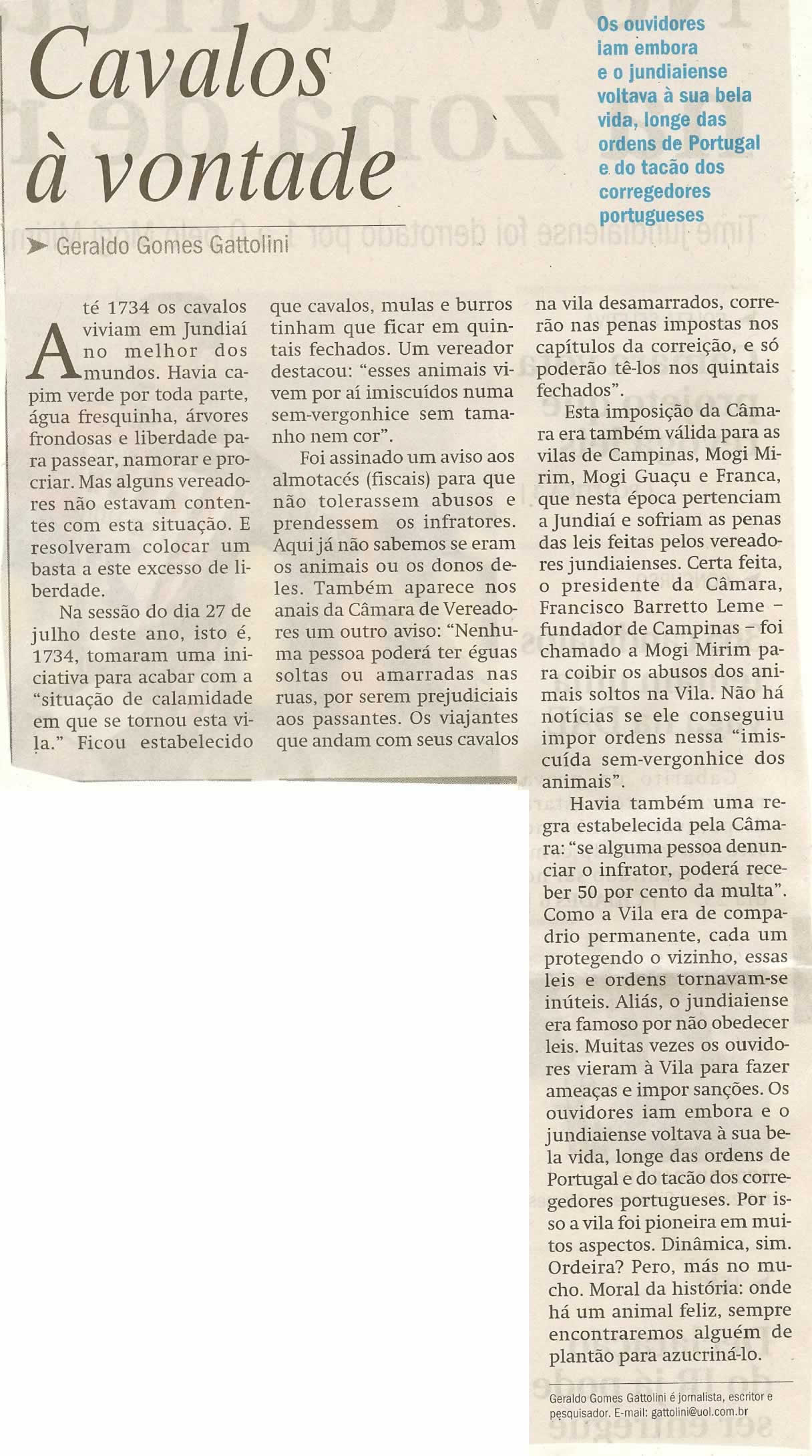 Jornal de Jundiaí - 01/03/2010