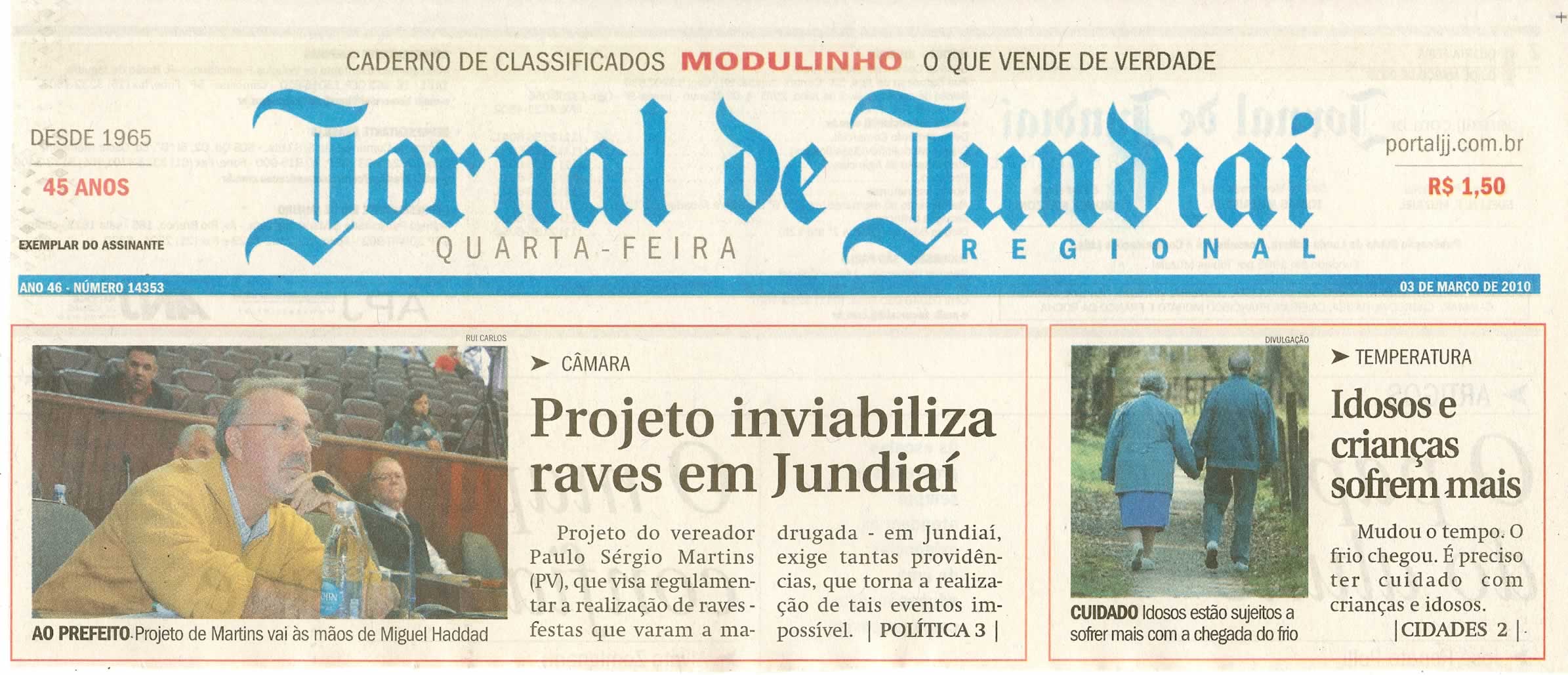 Jornal de Jundiaí - 03/03/2010