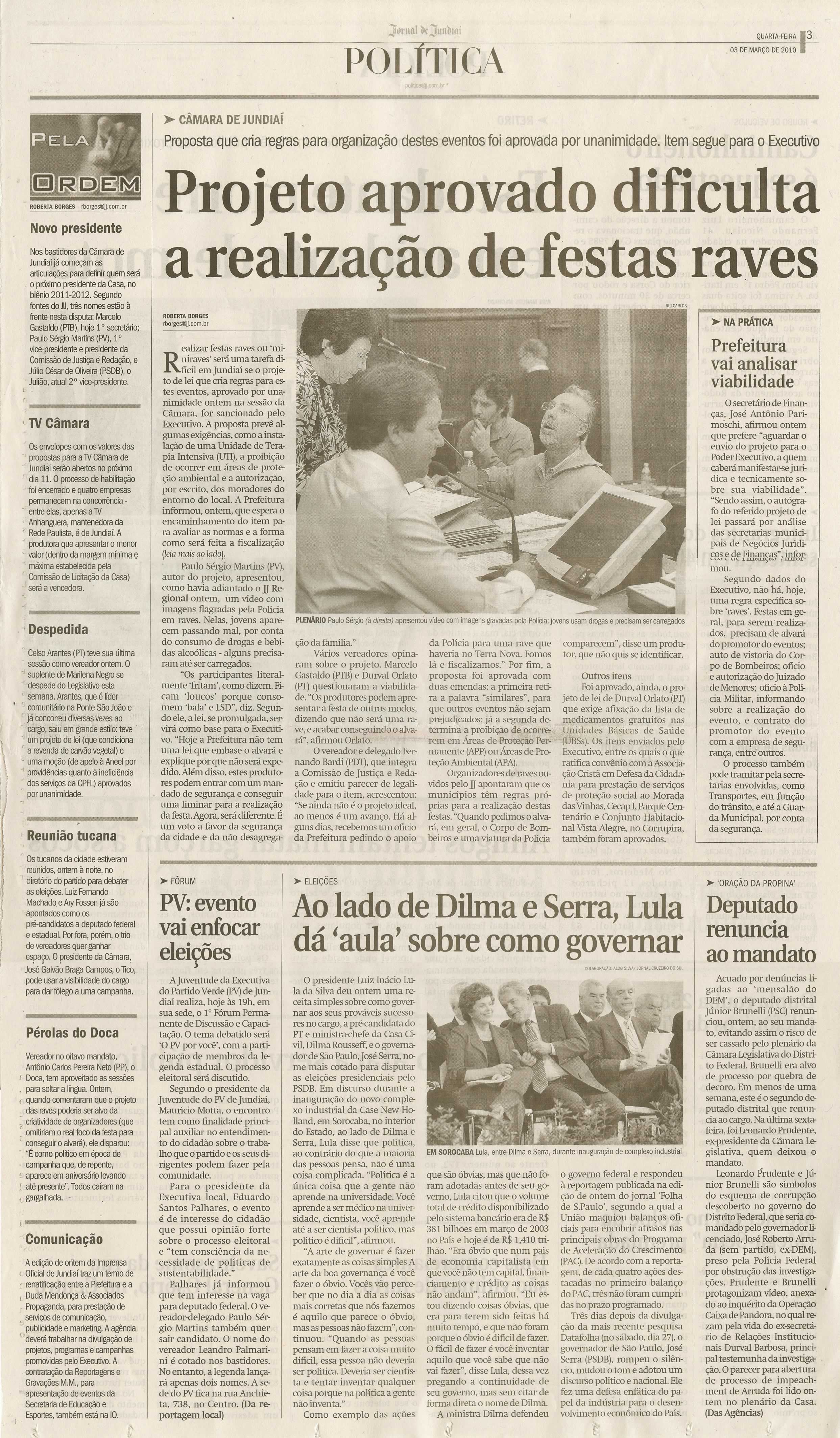 Jornal de Jundiaí - 03/03/2010