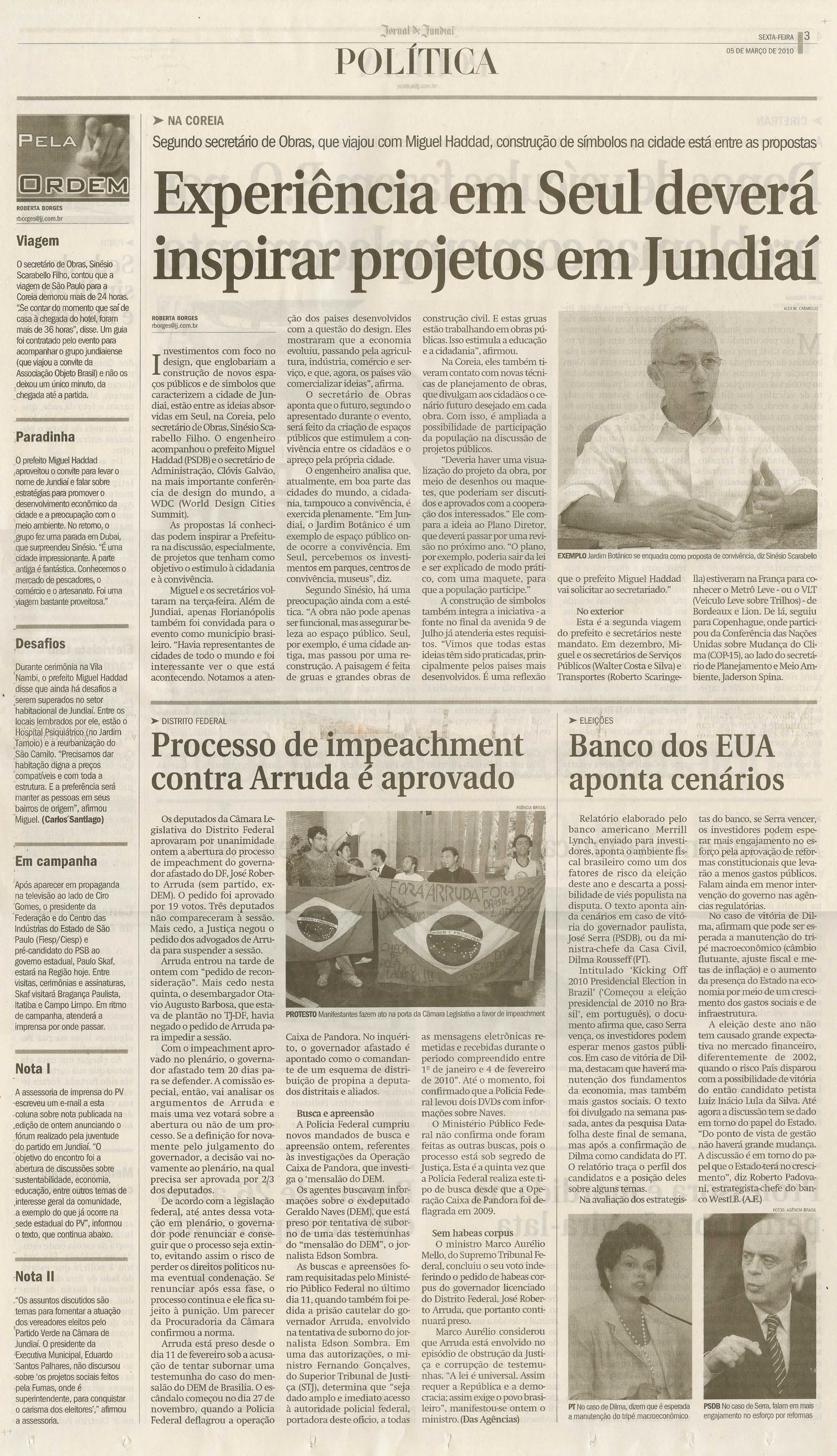 Jornal de Jundiaí - 05/03/2010