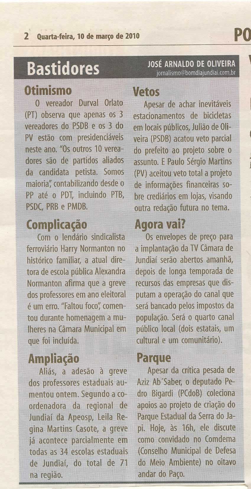 Bom Dia Jundiaí - 10/03/2010