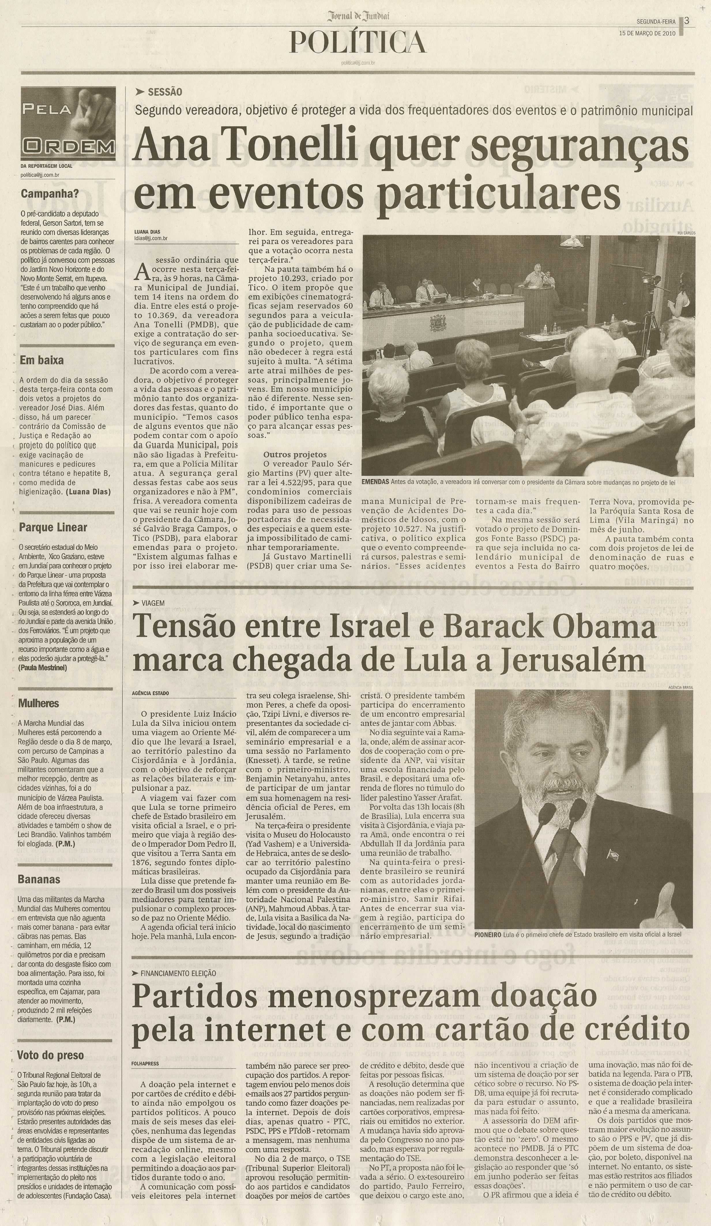 Jornal de Jundiaí - 15/03/2010