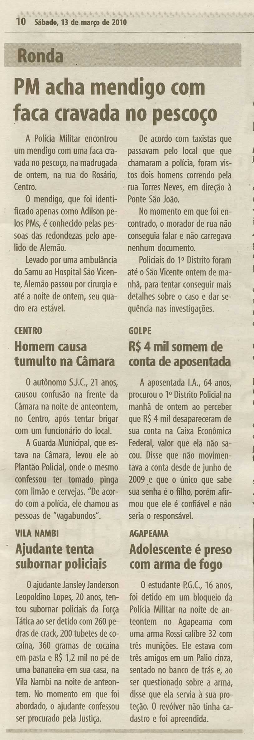 Bom Dia Jundiaí - 13/03/2010