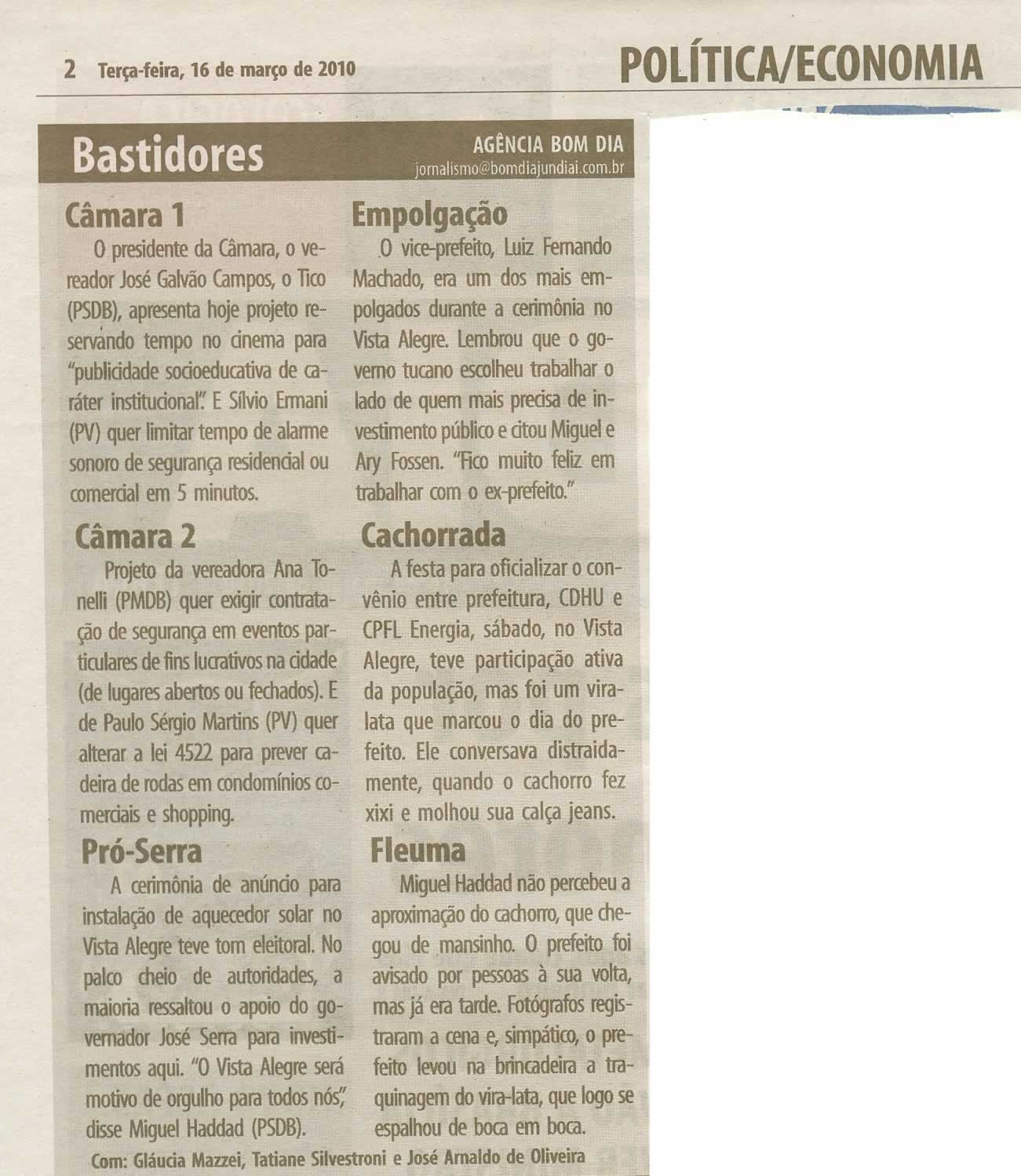 Bom Dia Jundiaí - 16/03/2010