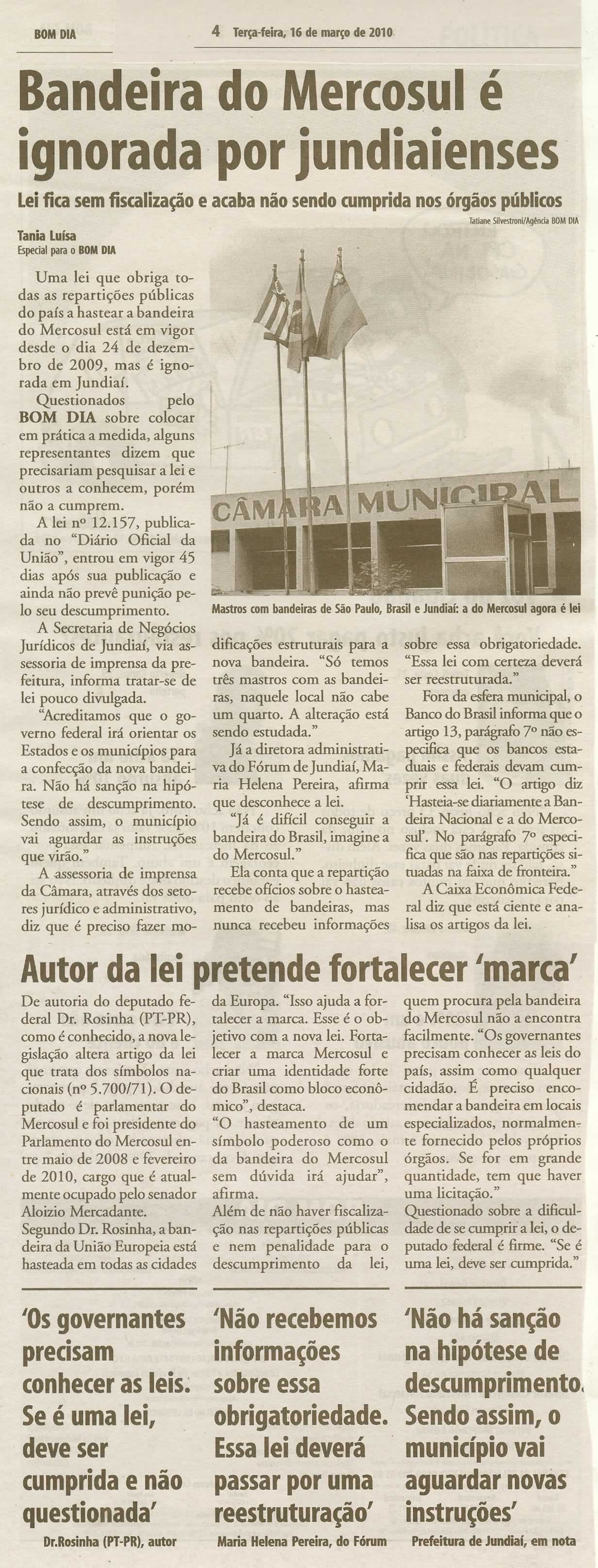 Bom Dia Jundiaí - 16/03/2010