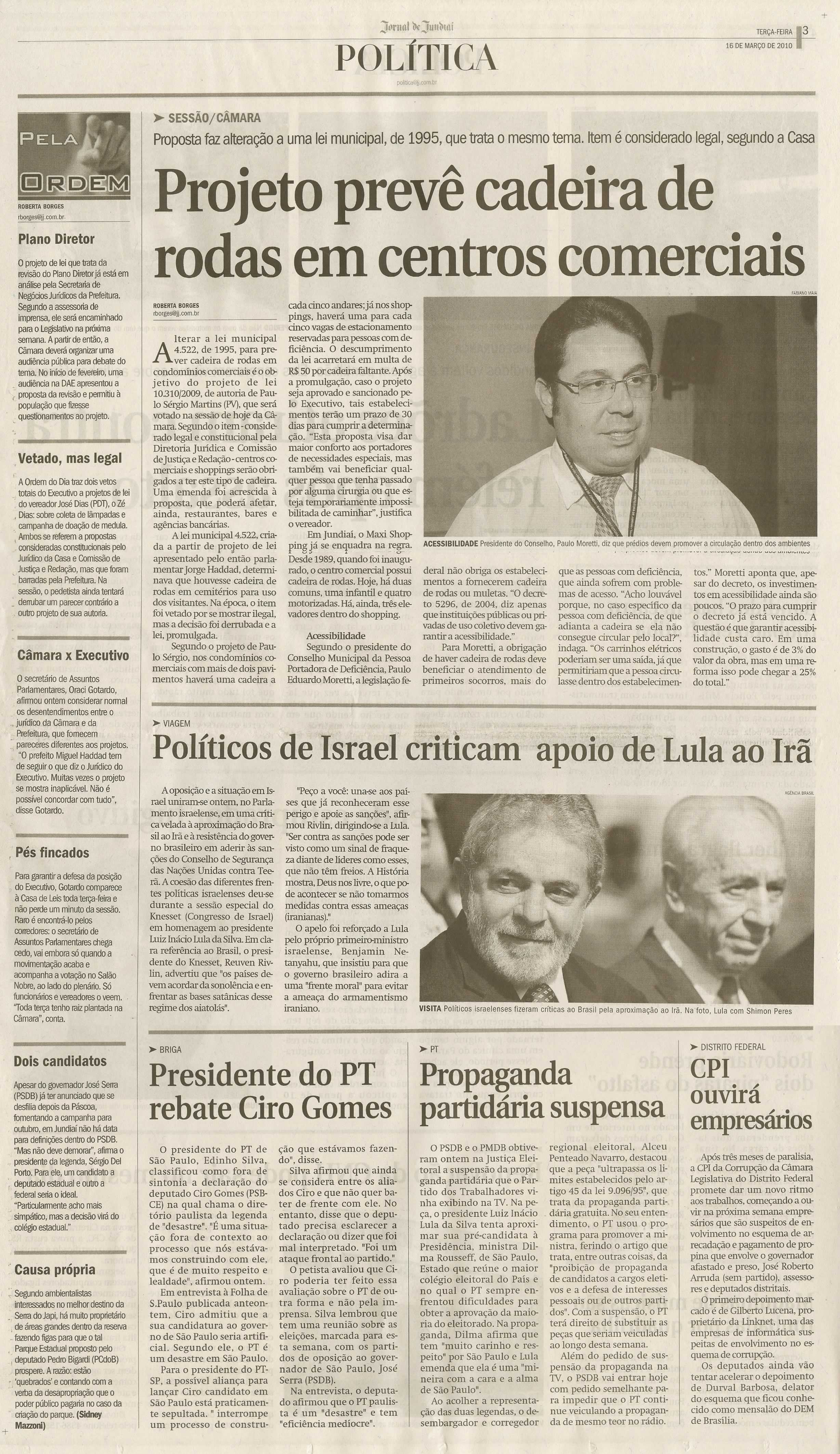 Jornal de Jundiaí - 16/03/2010