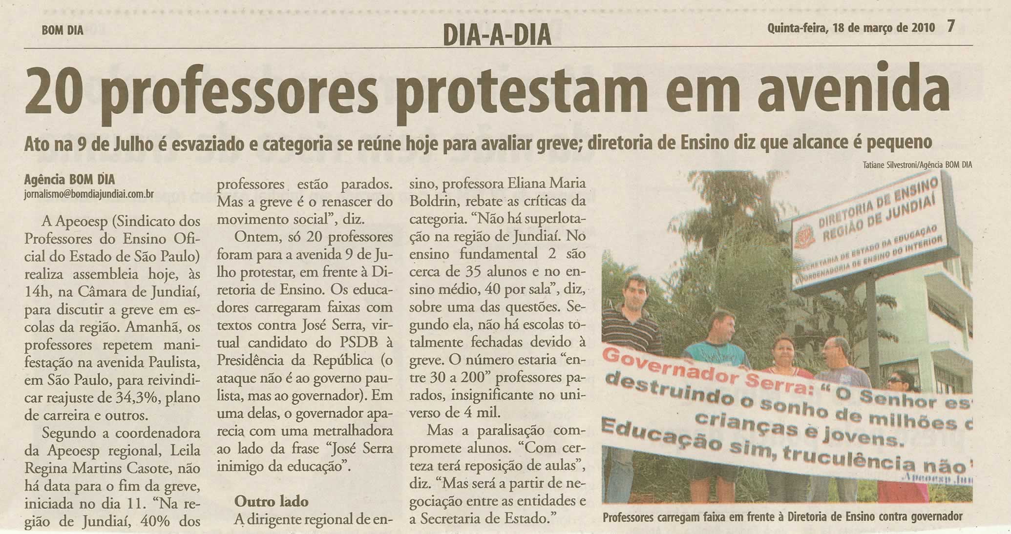 Bom Dia Jundiaí - 18/03/2010