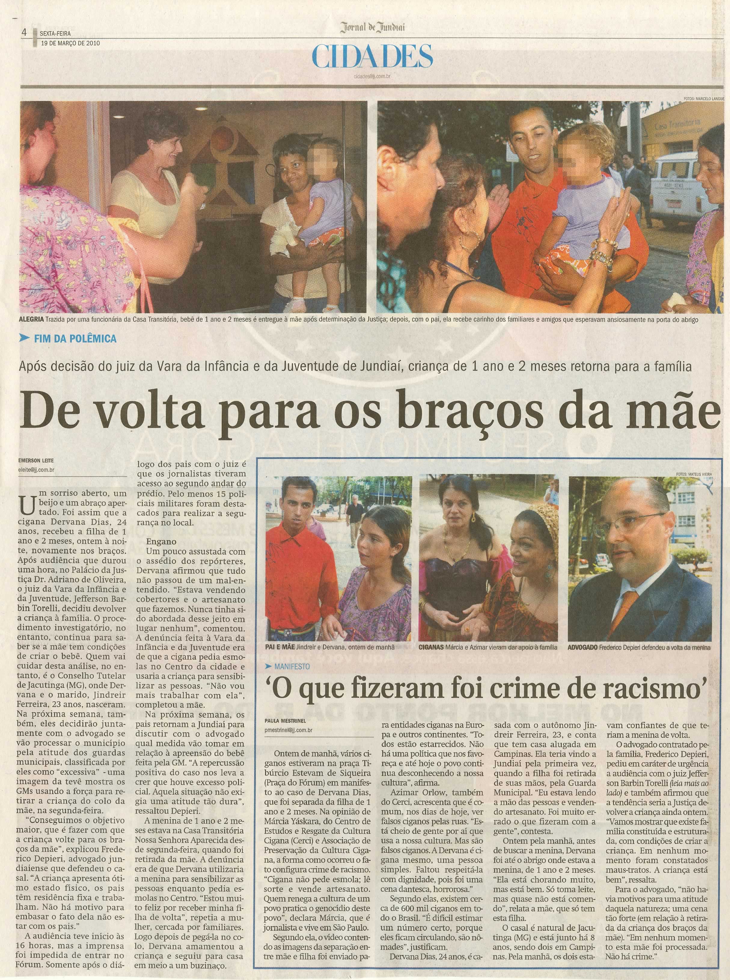 Jornal de Jundiaí - 19/03/2010
