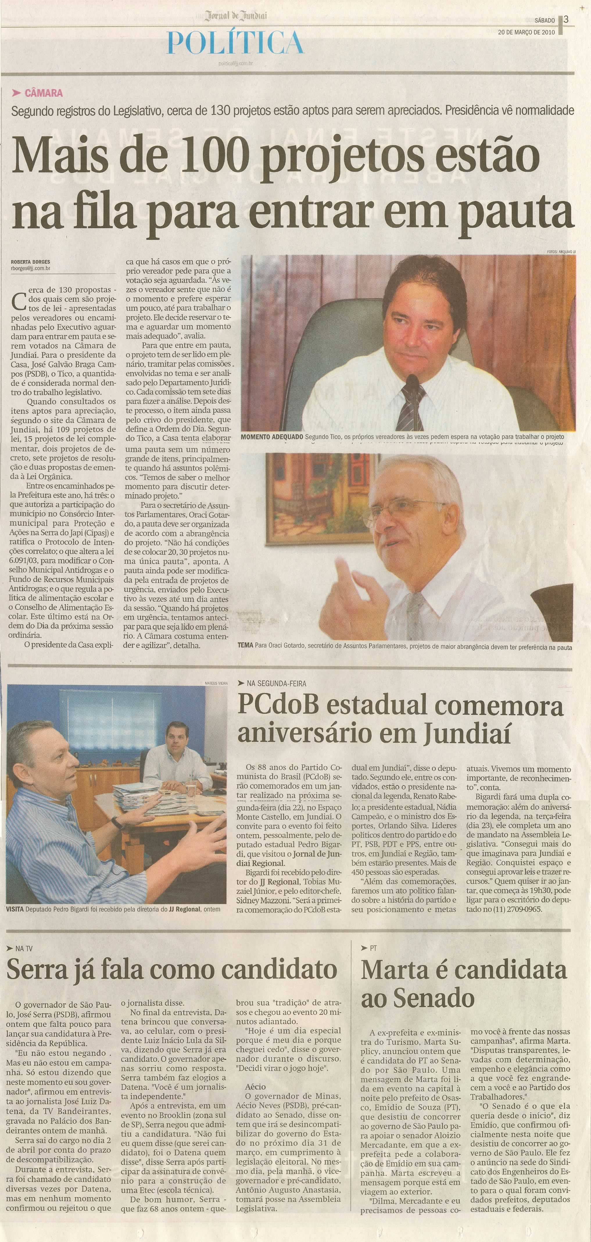 Jornal de Jundiaí - 20/03/2010