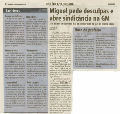 Bom Dia Jundiaí - 21/03/2010