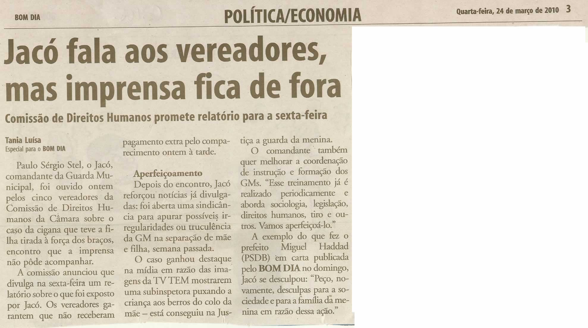 Bom Dia Jundiaí - 24/03/2010