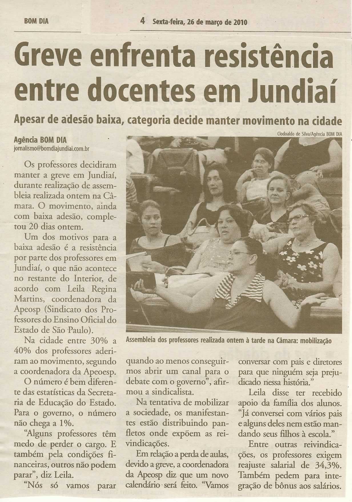 Bom Dia Jundiaí - 26/03/2010