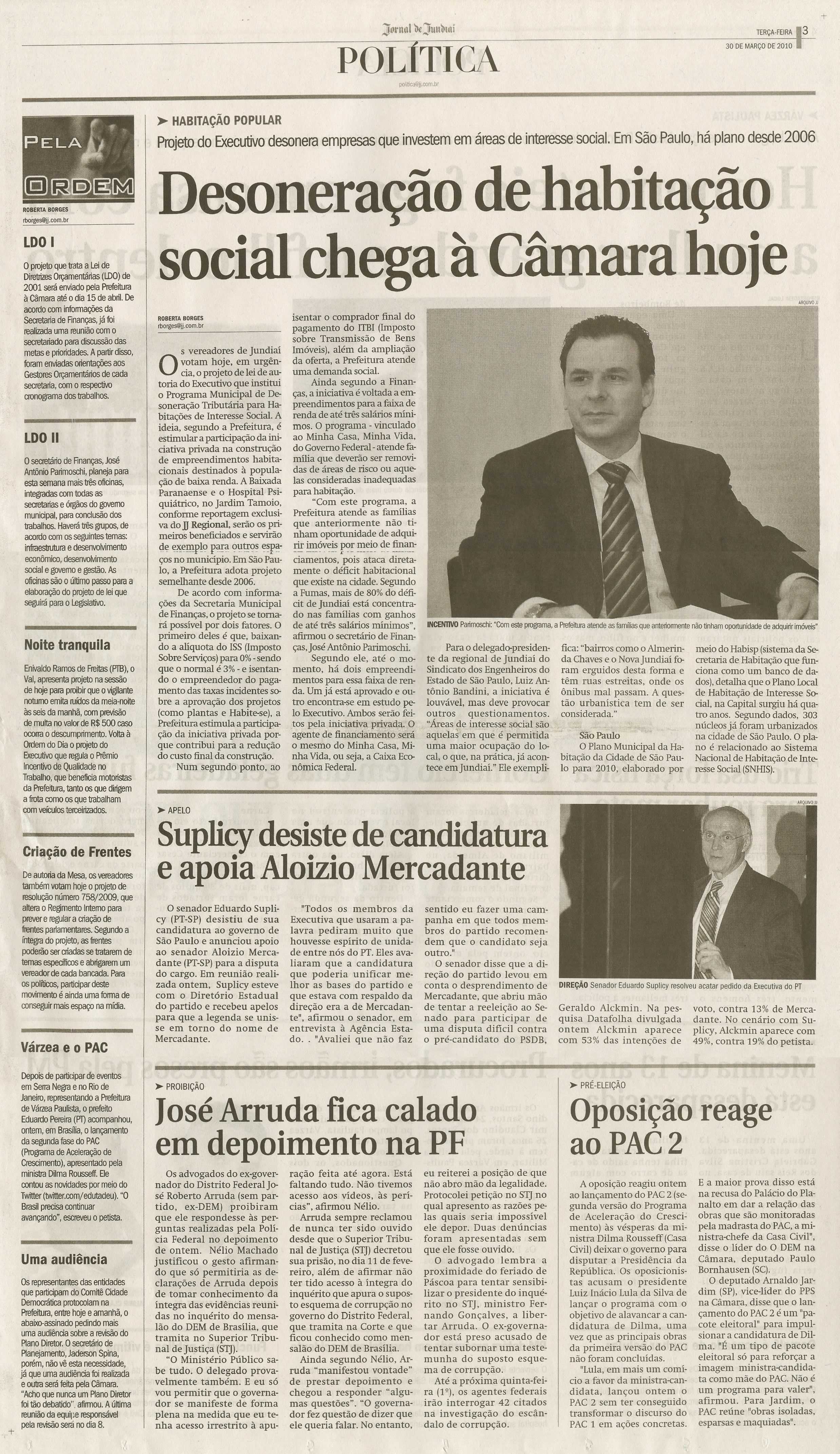 Jornal de Jundiaí - 30/03/2010