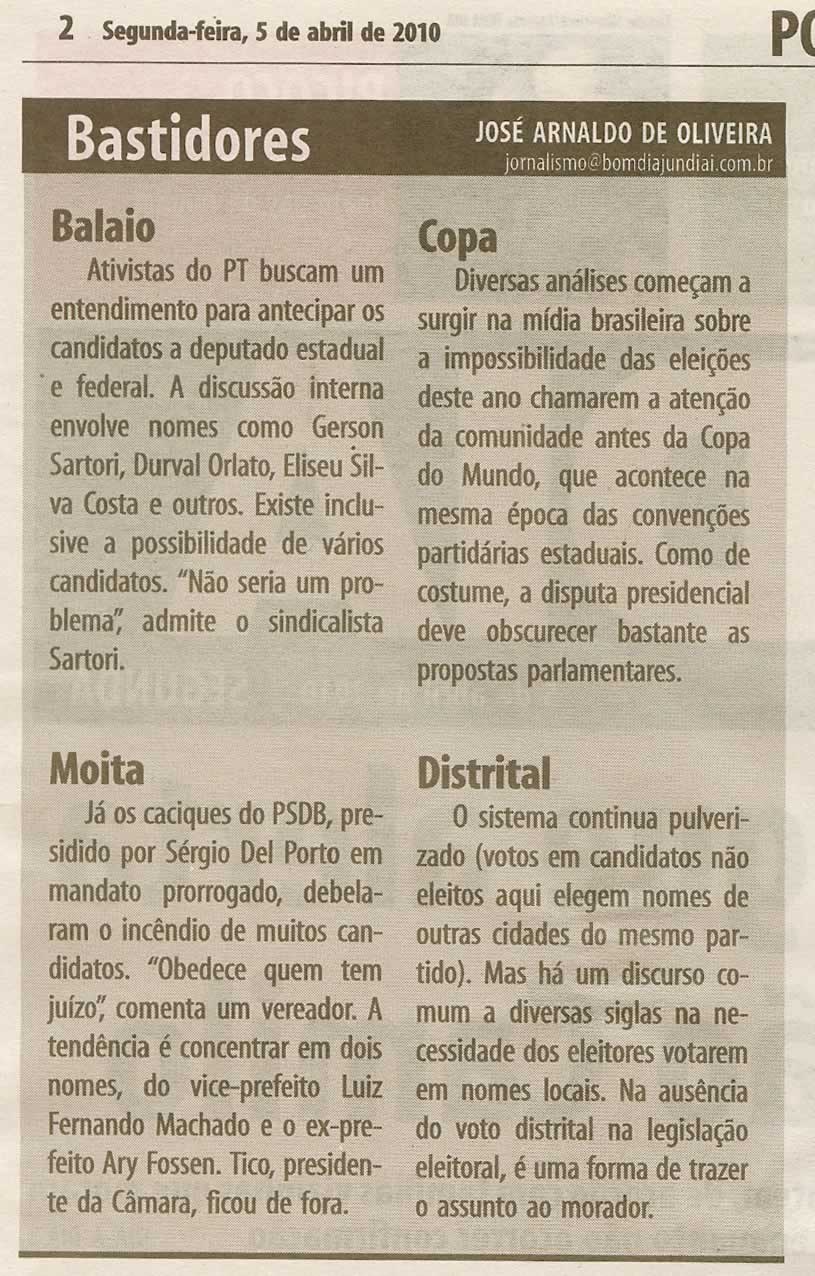 Bom Dia Jundiaí - 05/04/2010