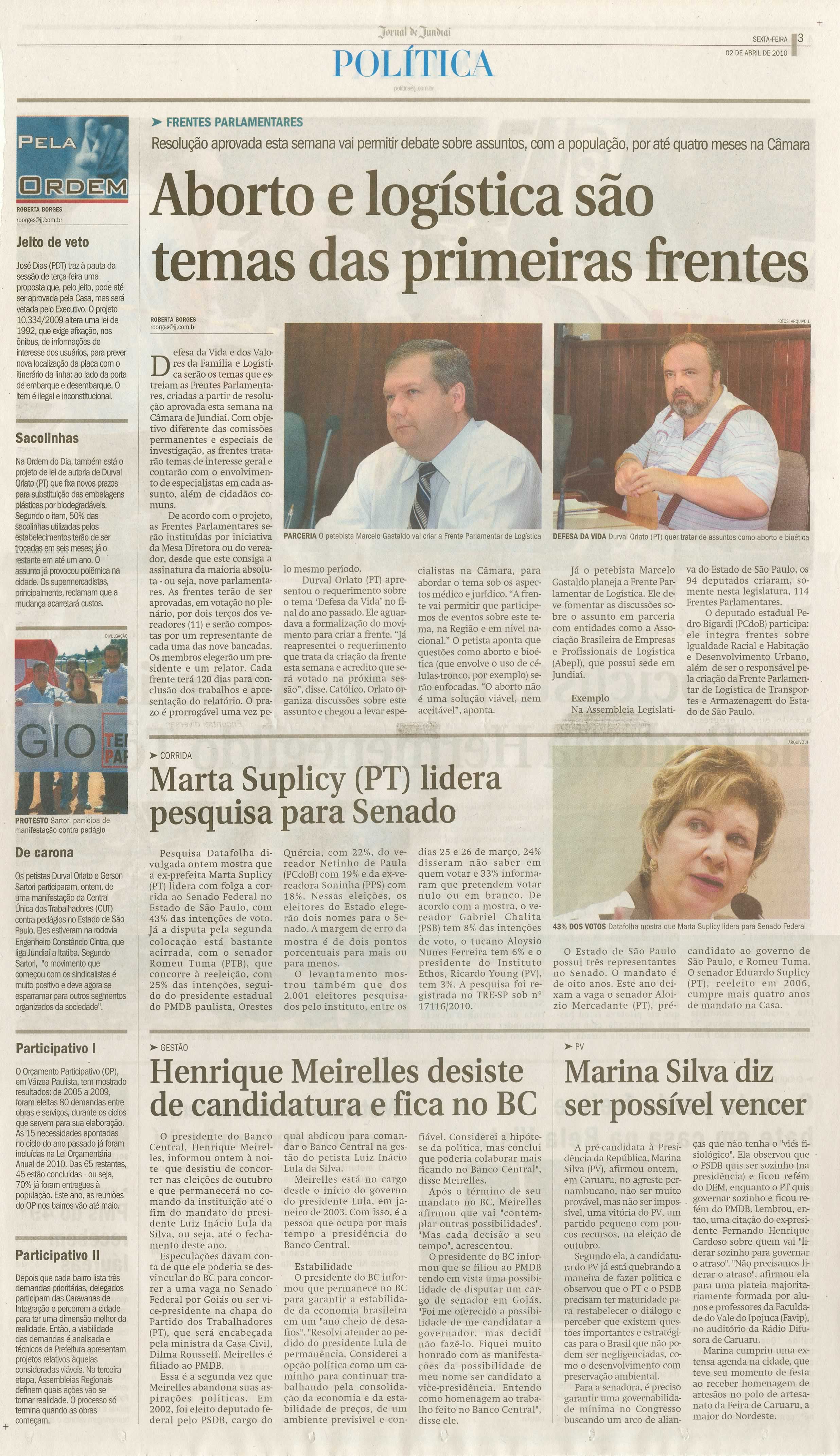 Jornal de Jundiaí - 02/04/2010