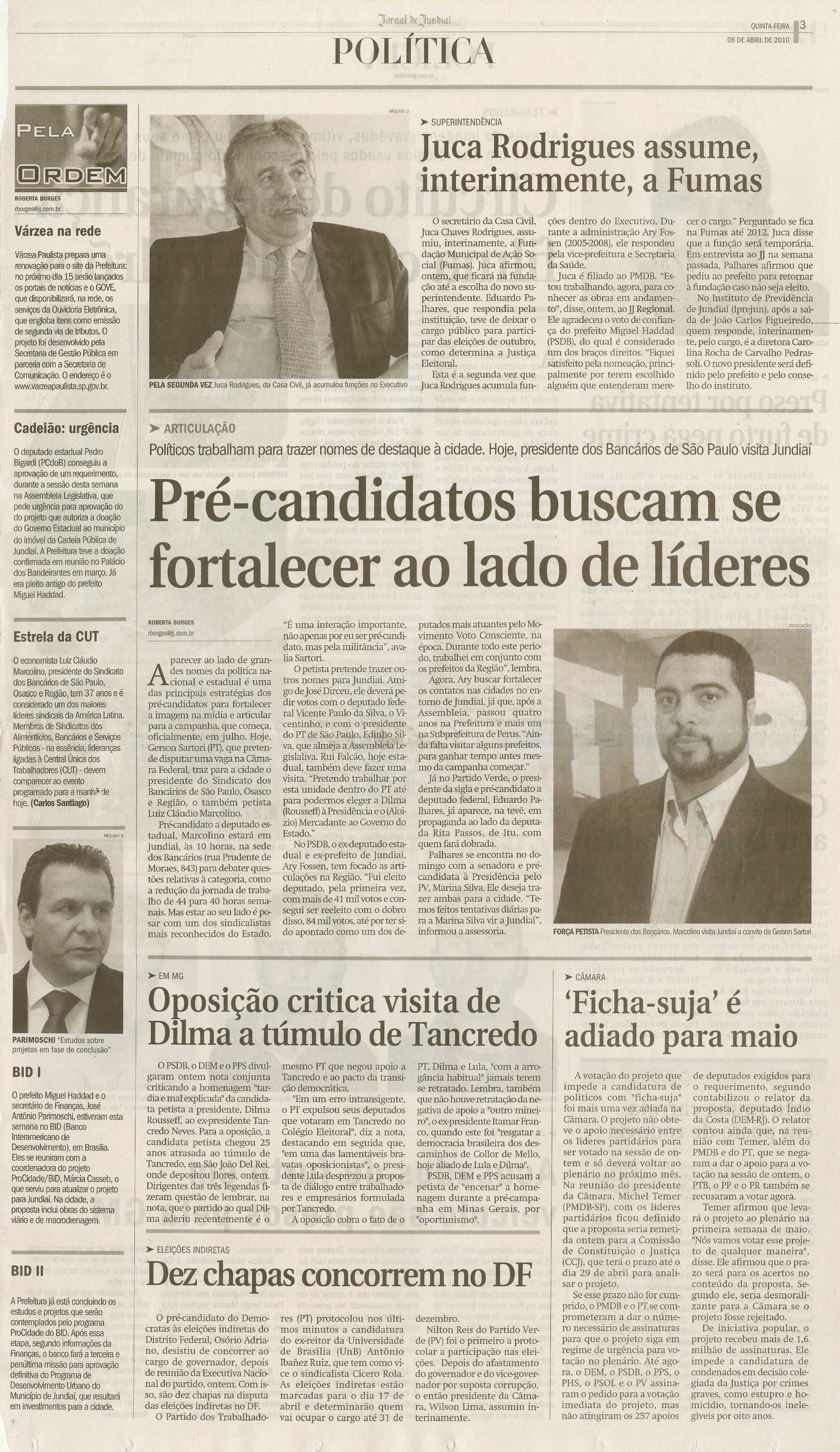 Jornal de Jundiaí - 08/04/2010