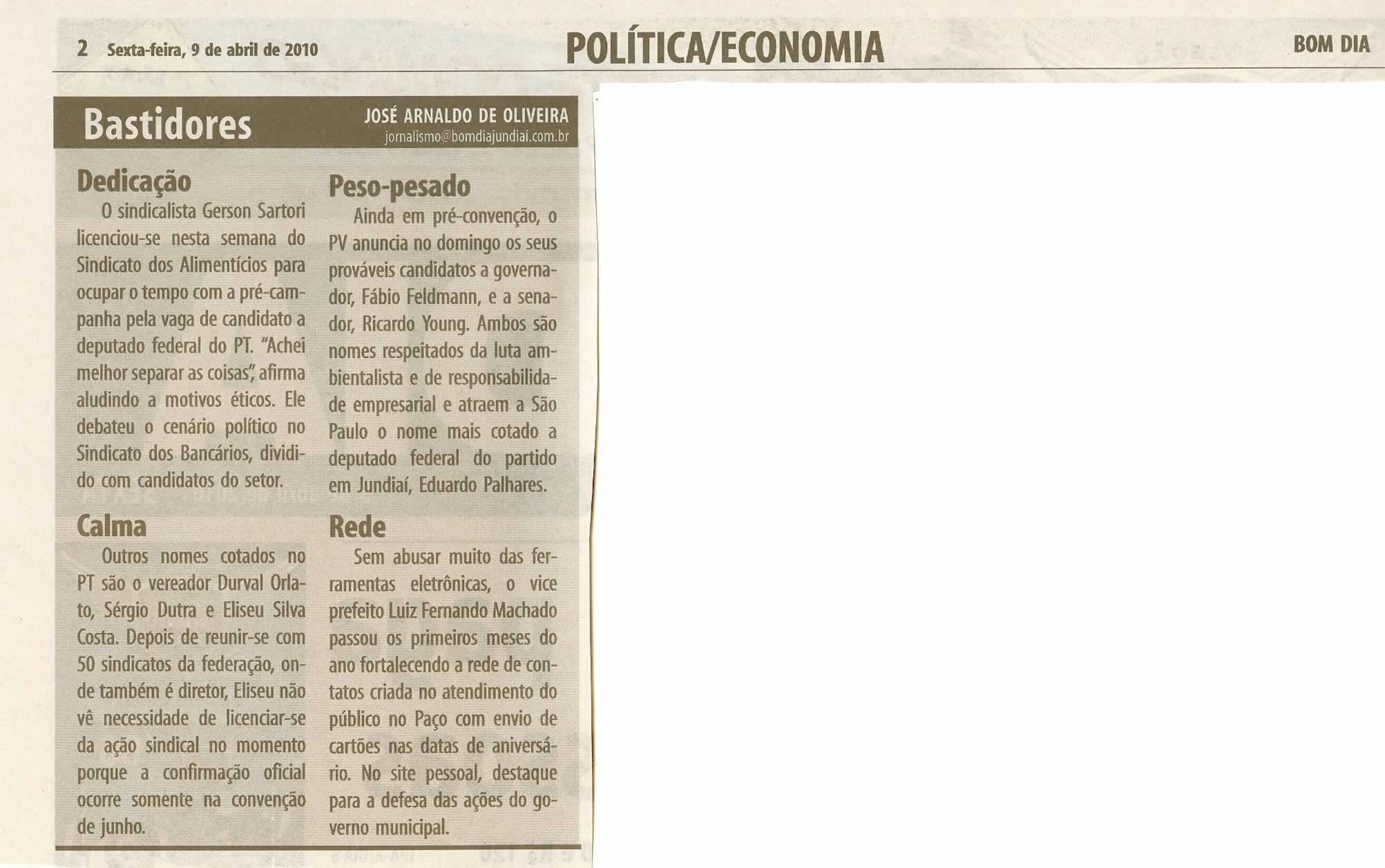 Bom Dia Jundiaí - 09/04/2010
