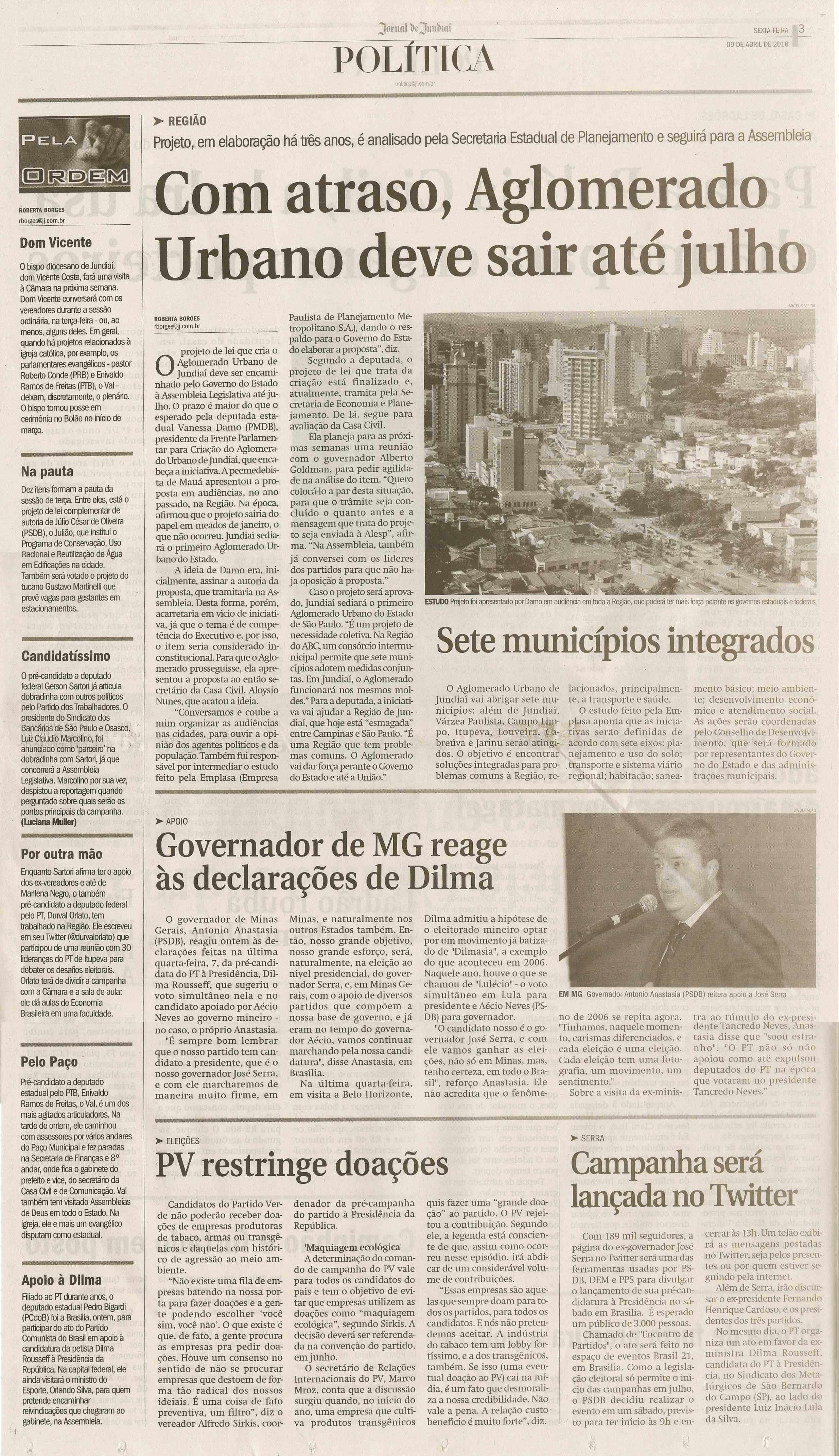 Jornal de Jundiaí - 09/04/2010