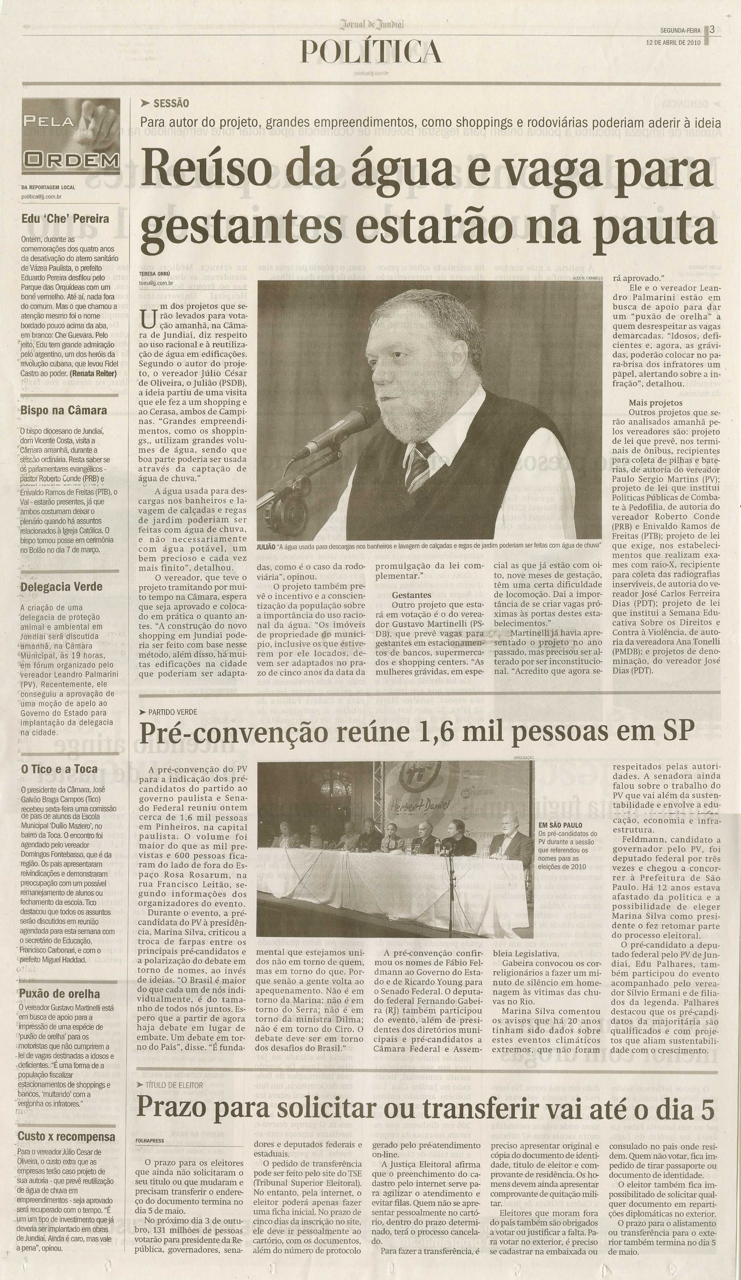 Jornal de Jundiaí - 12/04/2010