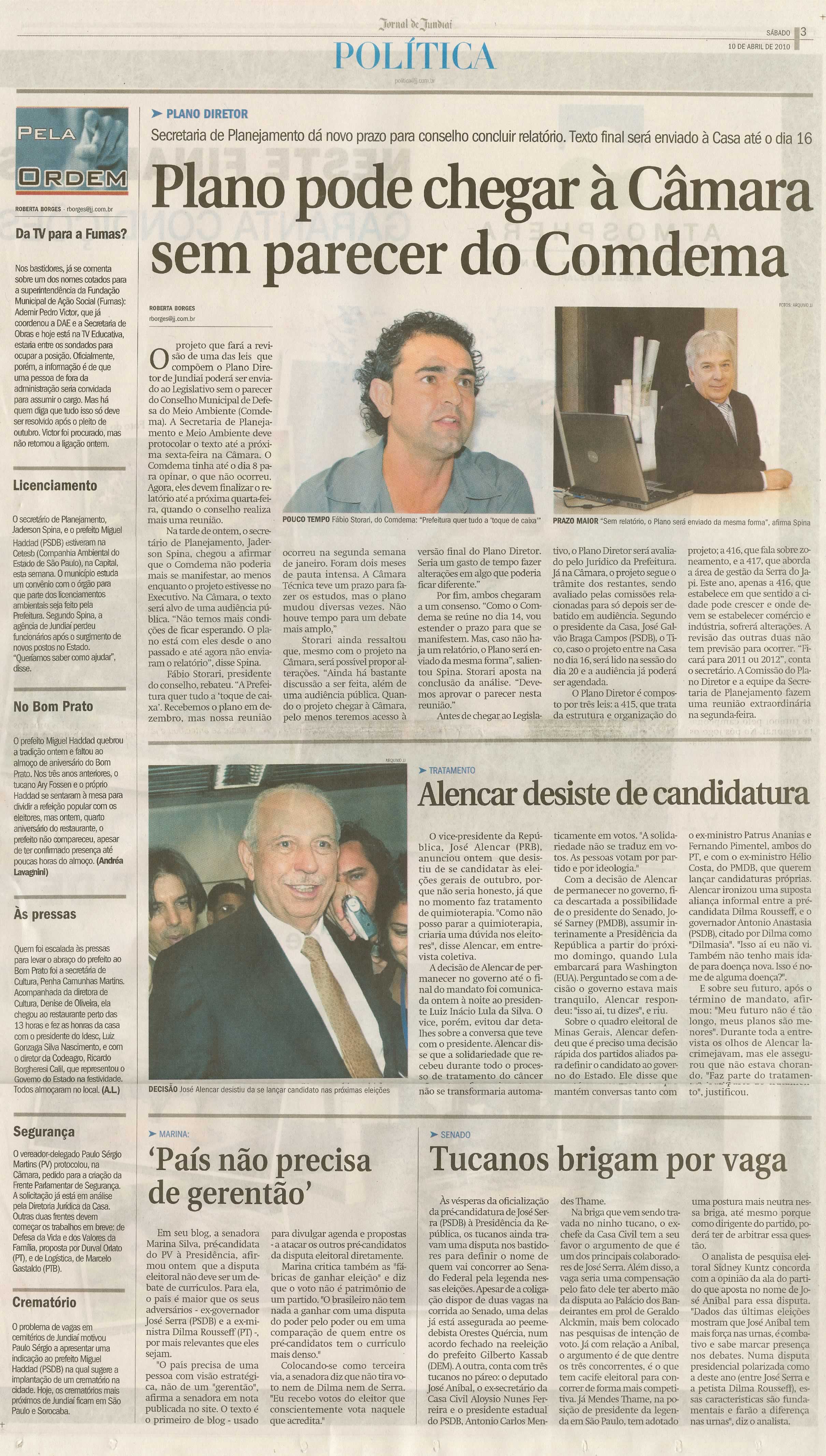 Jornal de Jundiaí - 10/04/2010