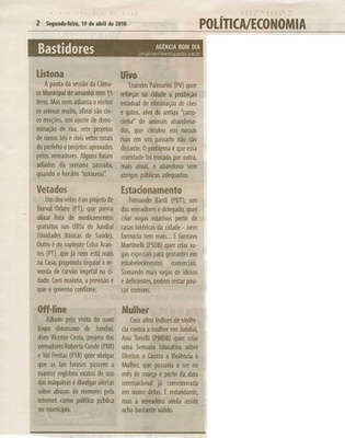 Bom Dia Jundiaí - 19/04/2010