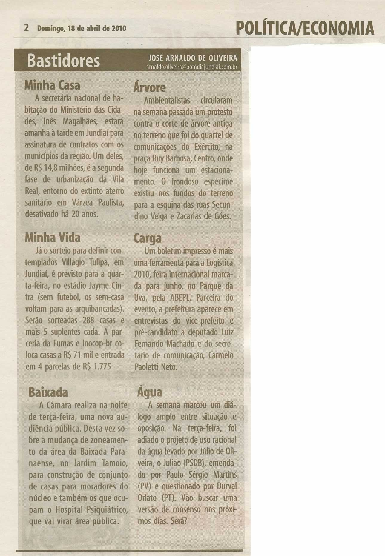 Bom Dia Jundiaí - 18/04/2010
