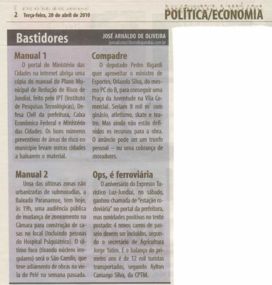Jornal de Jundiaí - 20/04/2010