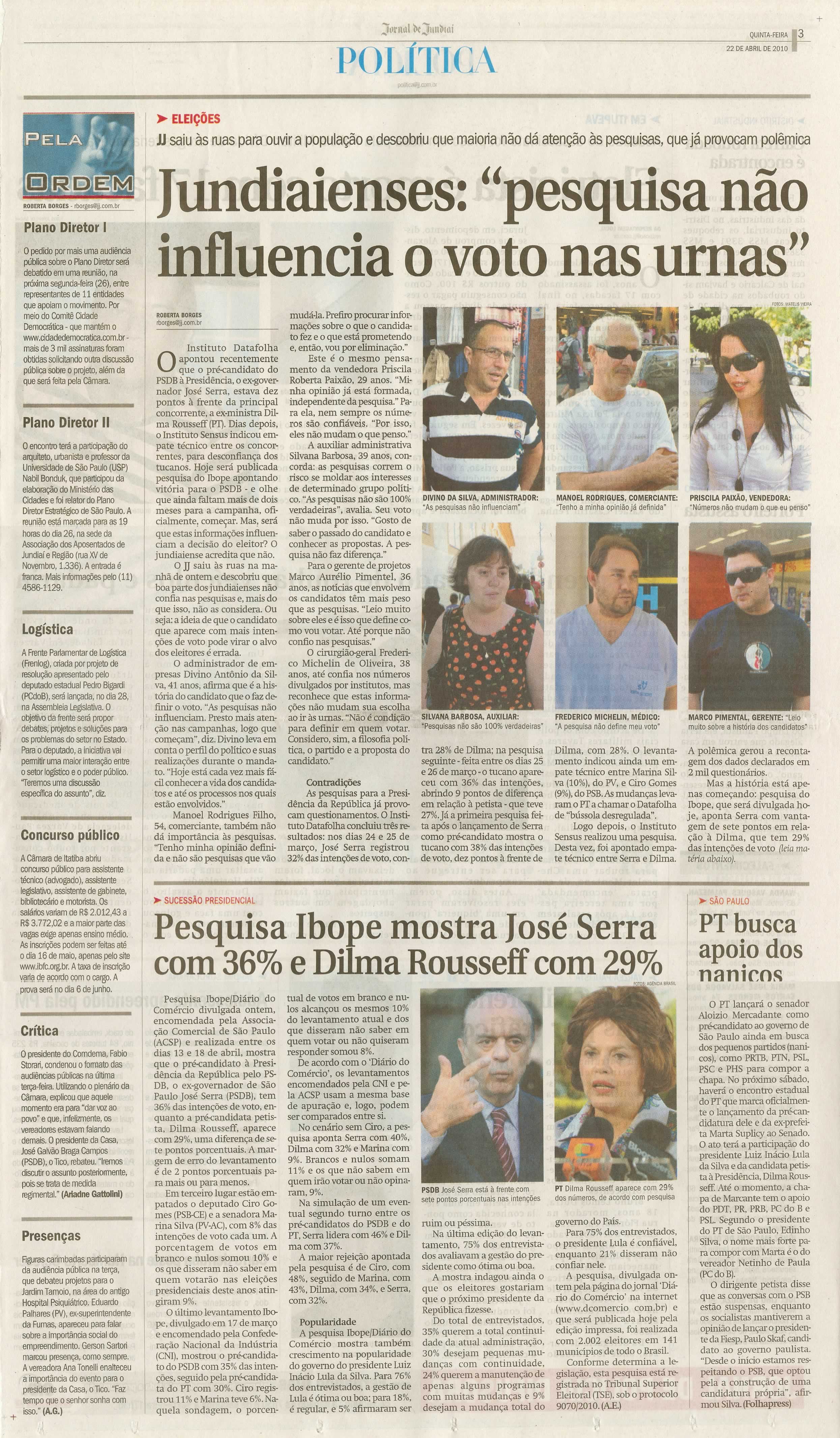 Jornal de Jundiaí - 22/04/2010