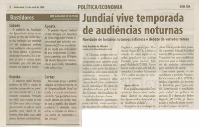 Bom Dia Jundiaí - 23/04/2010