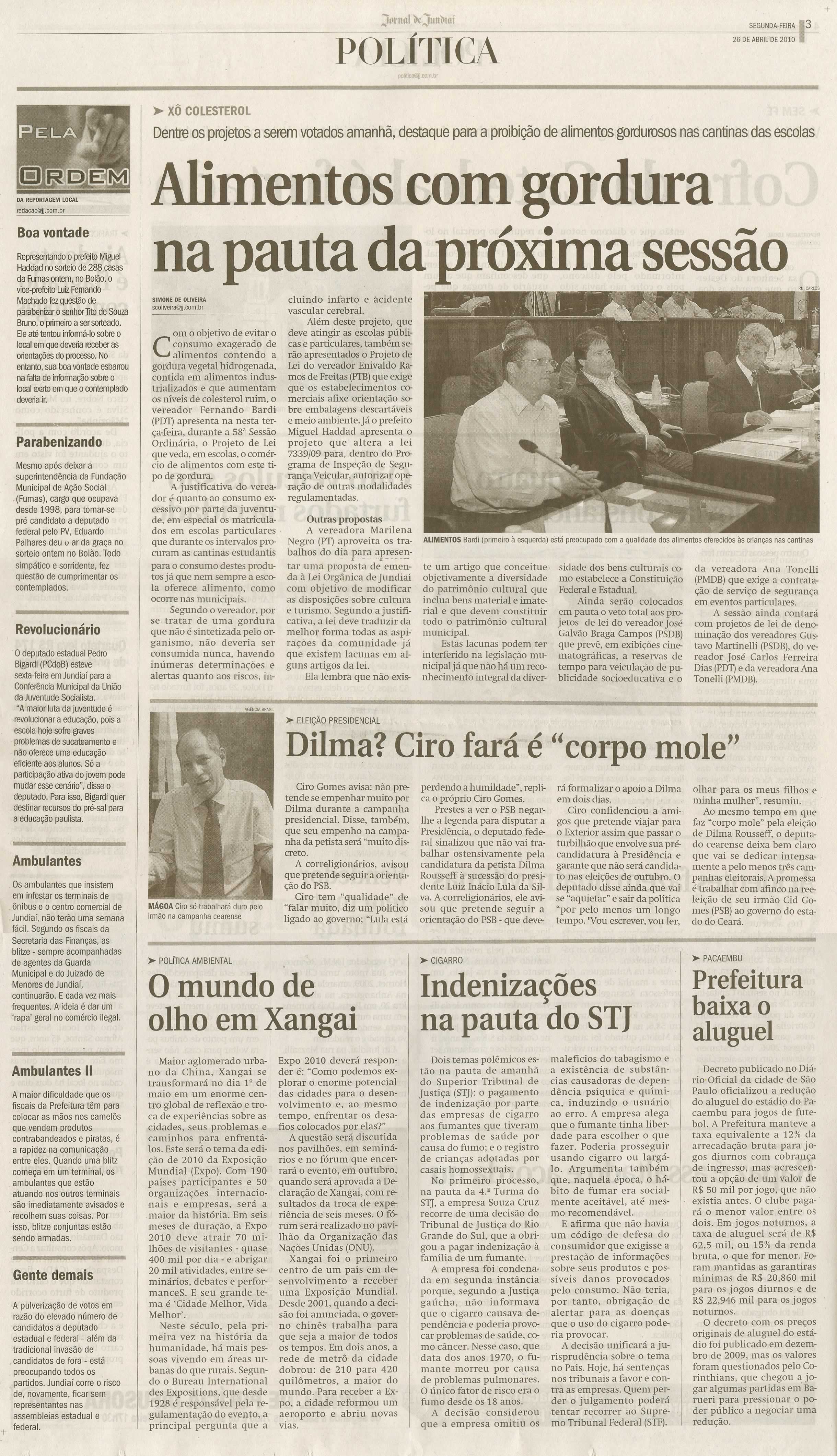 Jornal de Jundiaí - 26/04/2010
