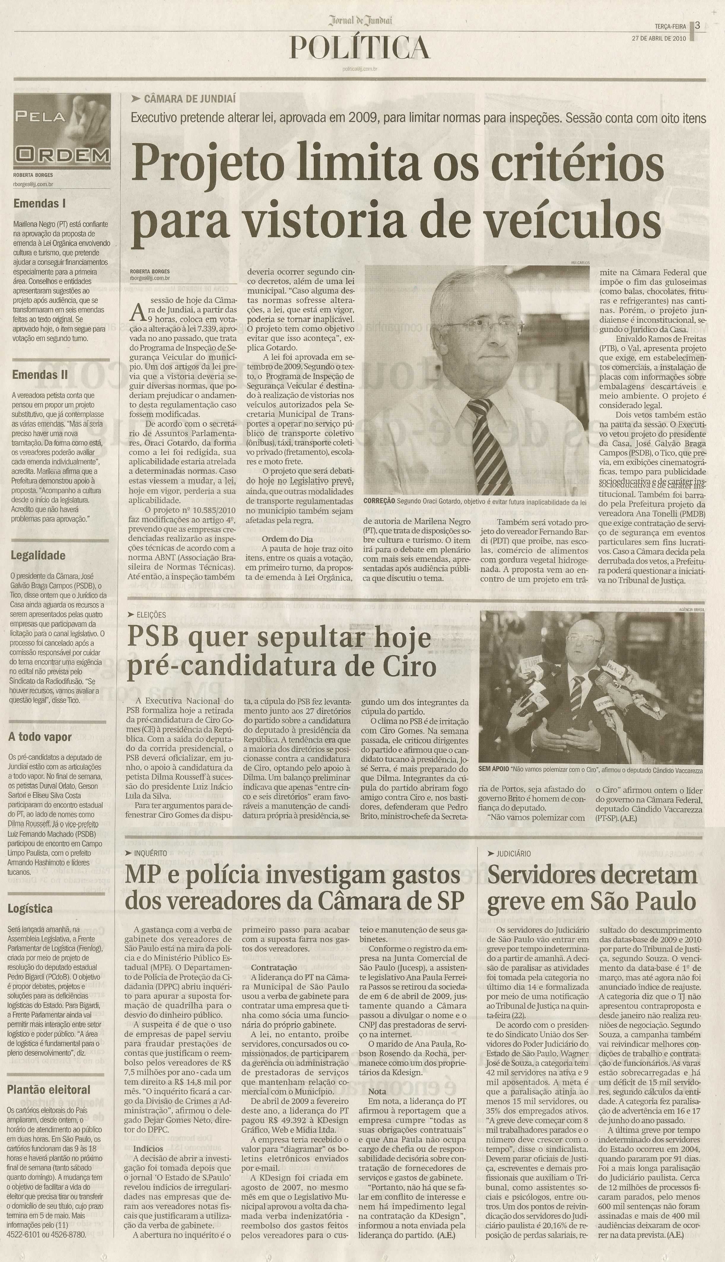 Jornal de Jundiaí - 27/04/2010