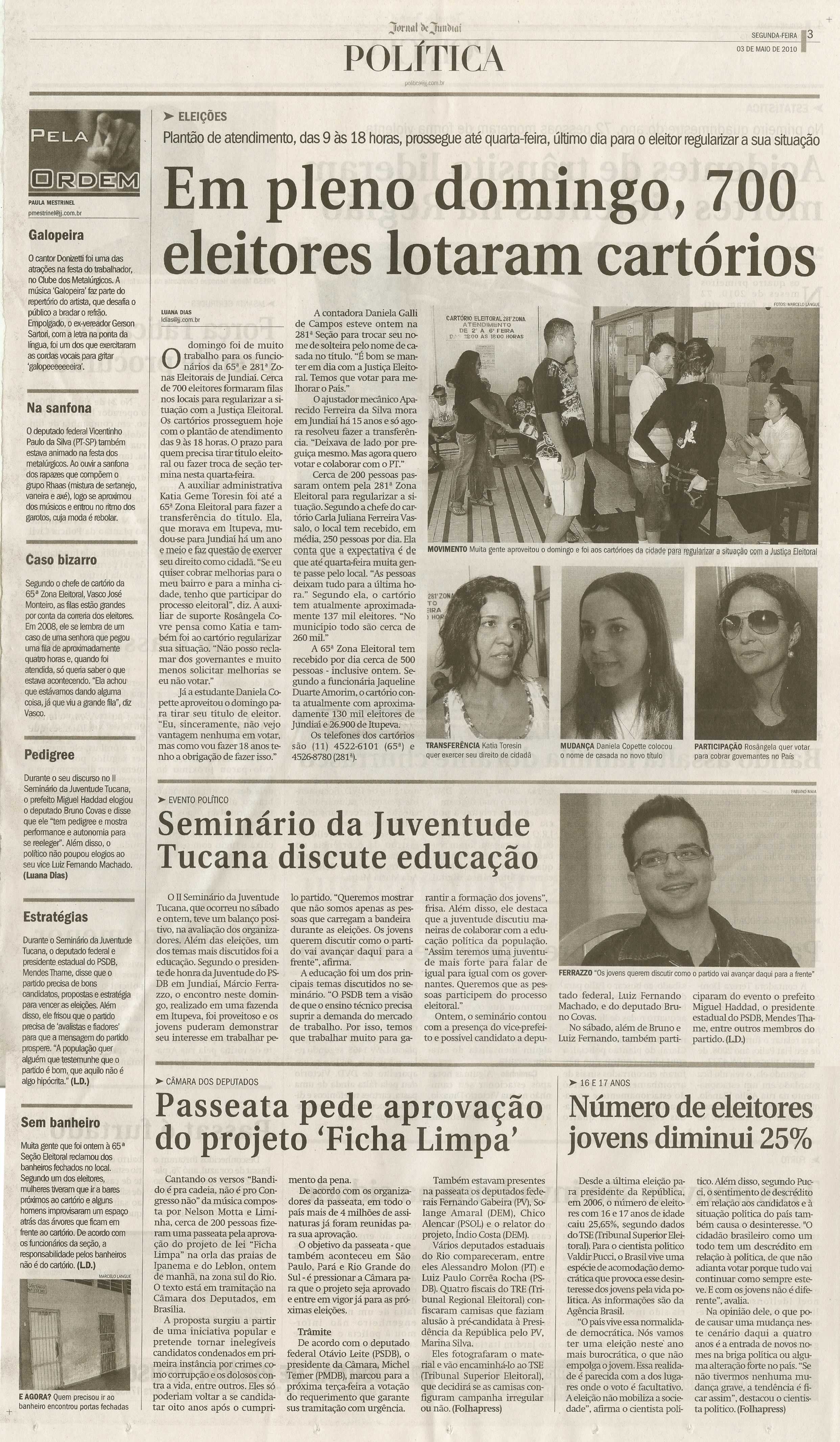 Jornal de Jundiaí - 03/05/2010