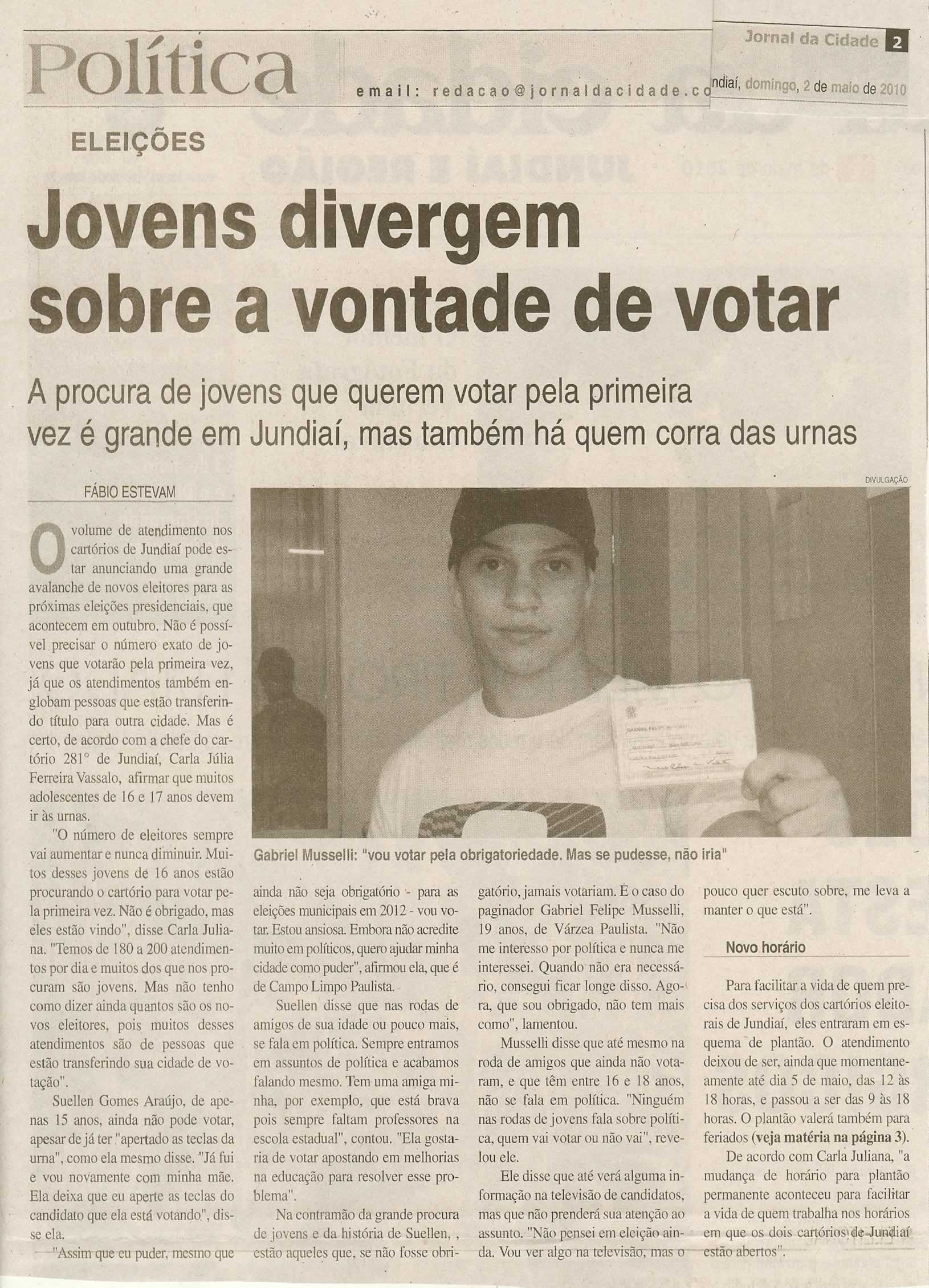 Jornal da Cidade - 02/05/2010