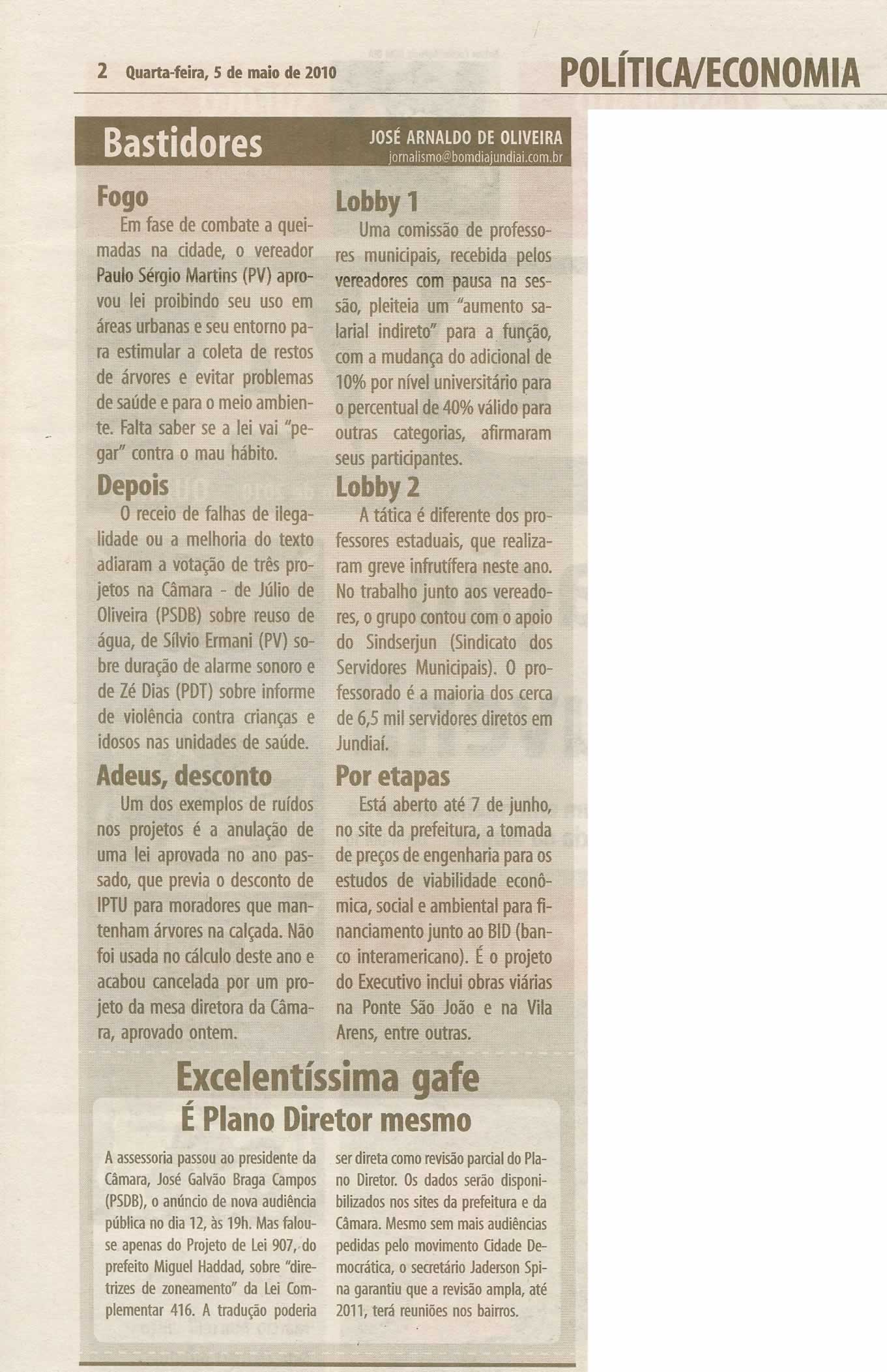Bom Dia Jundiaí - 05/05/2010