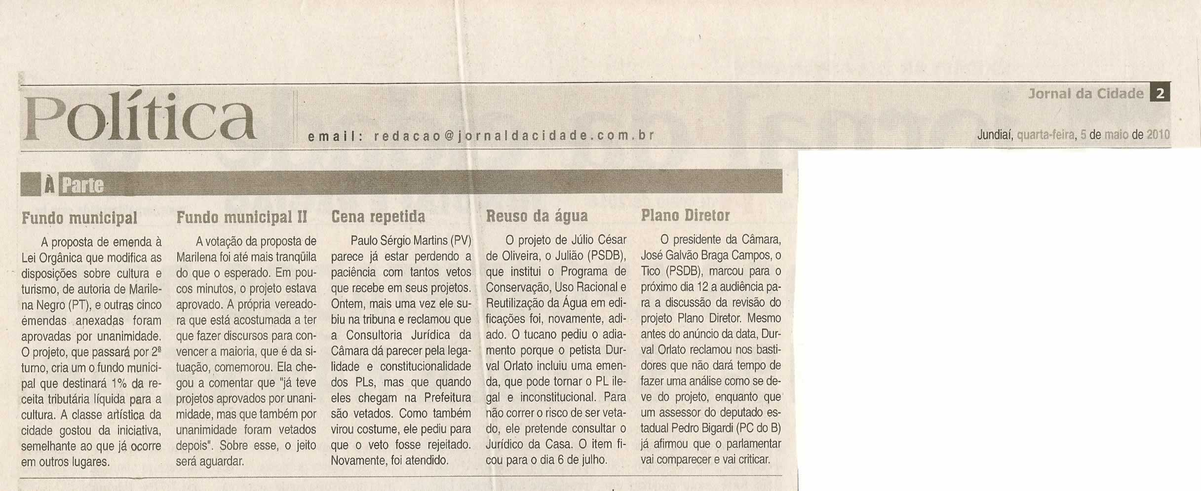 Jornal da Cidade - 05/05/2010