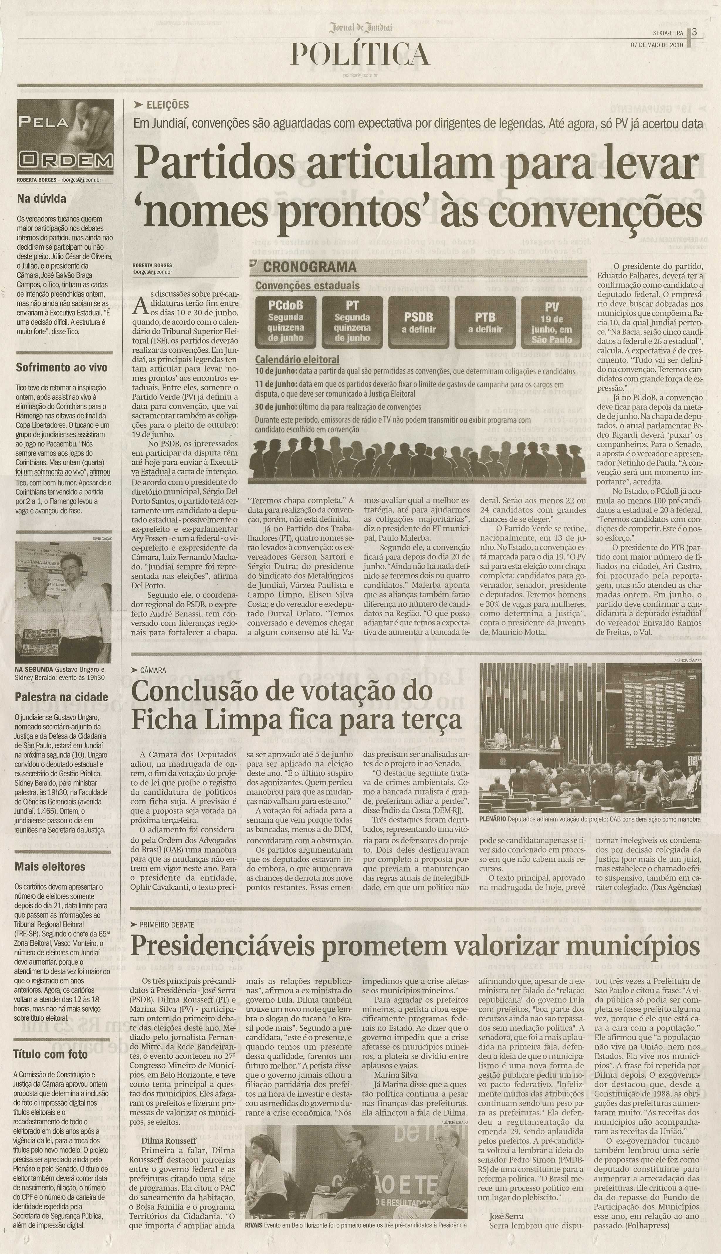 Jornal de Jundiaí - 07/05/2010