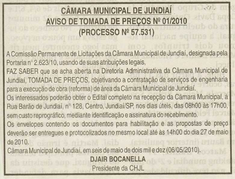 Jornal de Jundiaí - 08/05/2010
