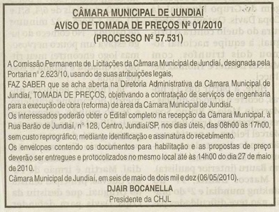 Jornal de Jundiaí - 08/05/2010