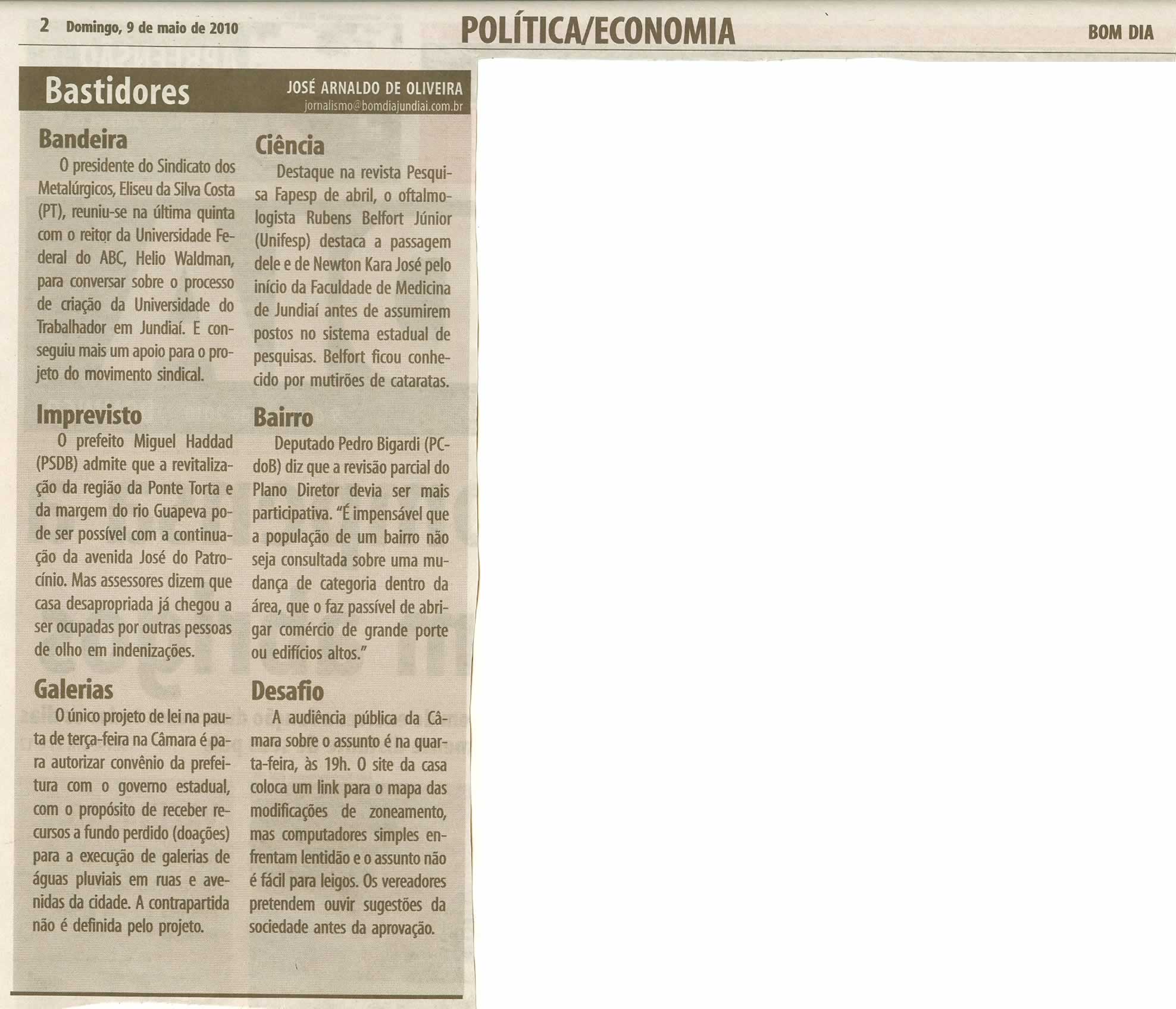 Bom Dia Jundiaí - 09/05/2010