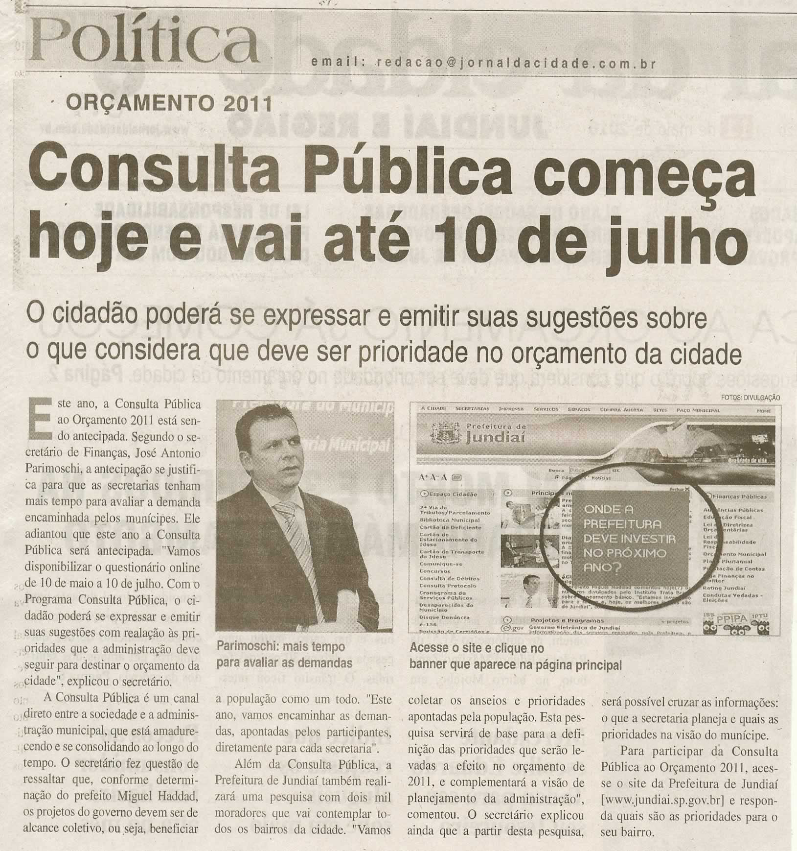Jornal da Cidade - 11/05/2010