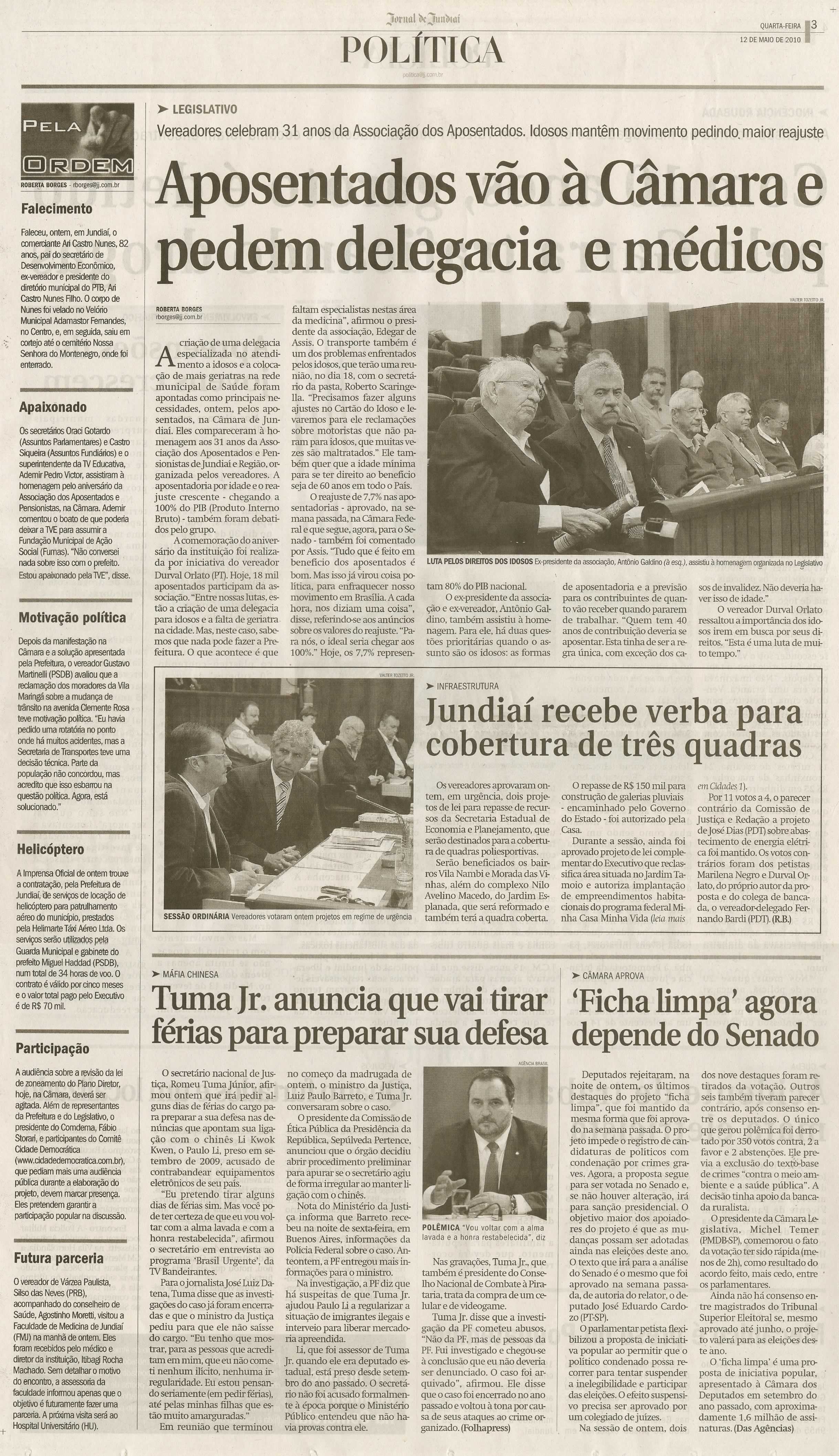 Jornal de Jundiaí - 12/05/2010